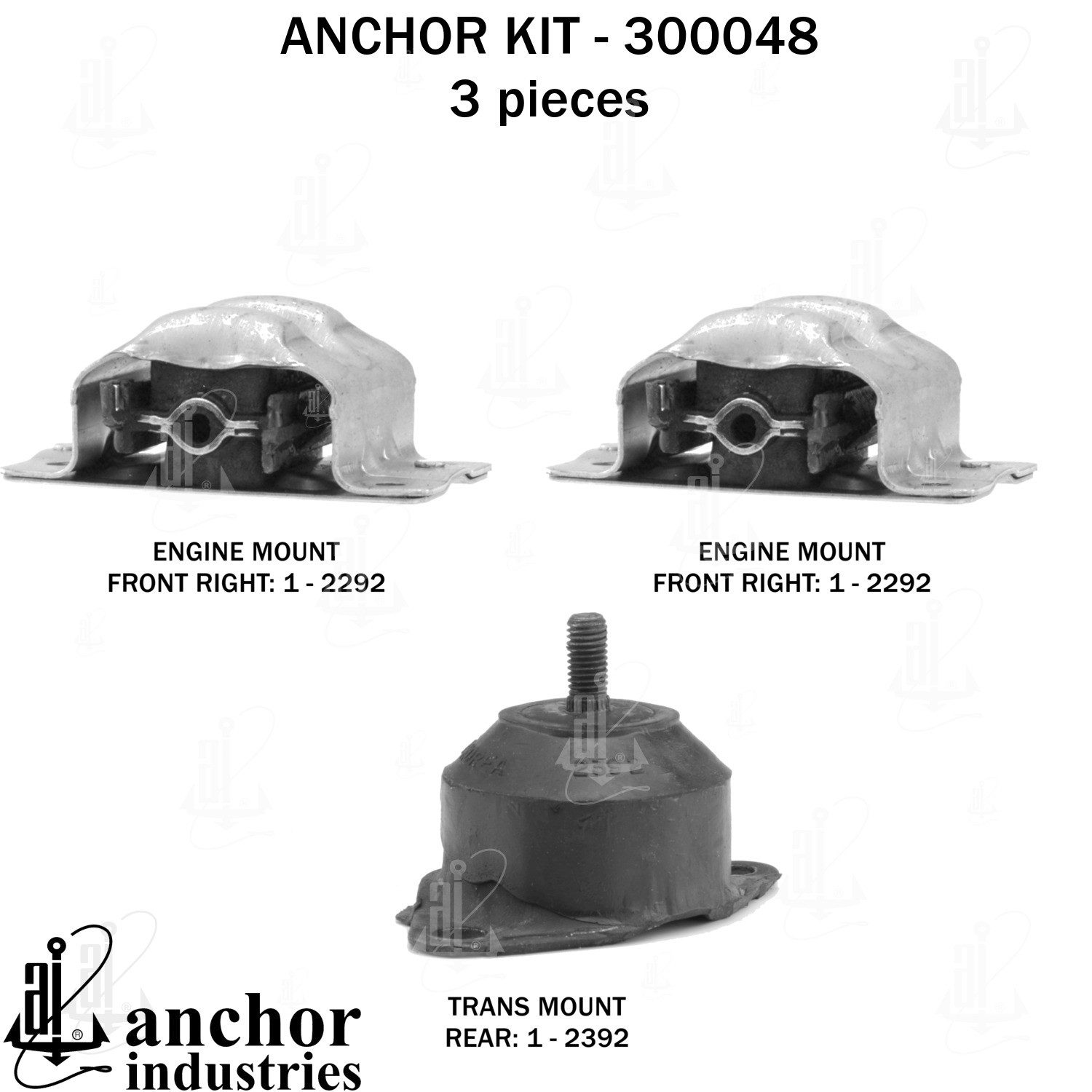 Engine Mount Kit | ANCHOR 300048 Fits Chevrolet GMC Pontiac | AutoBuffy