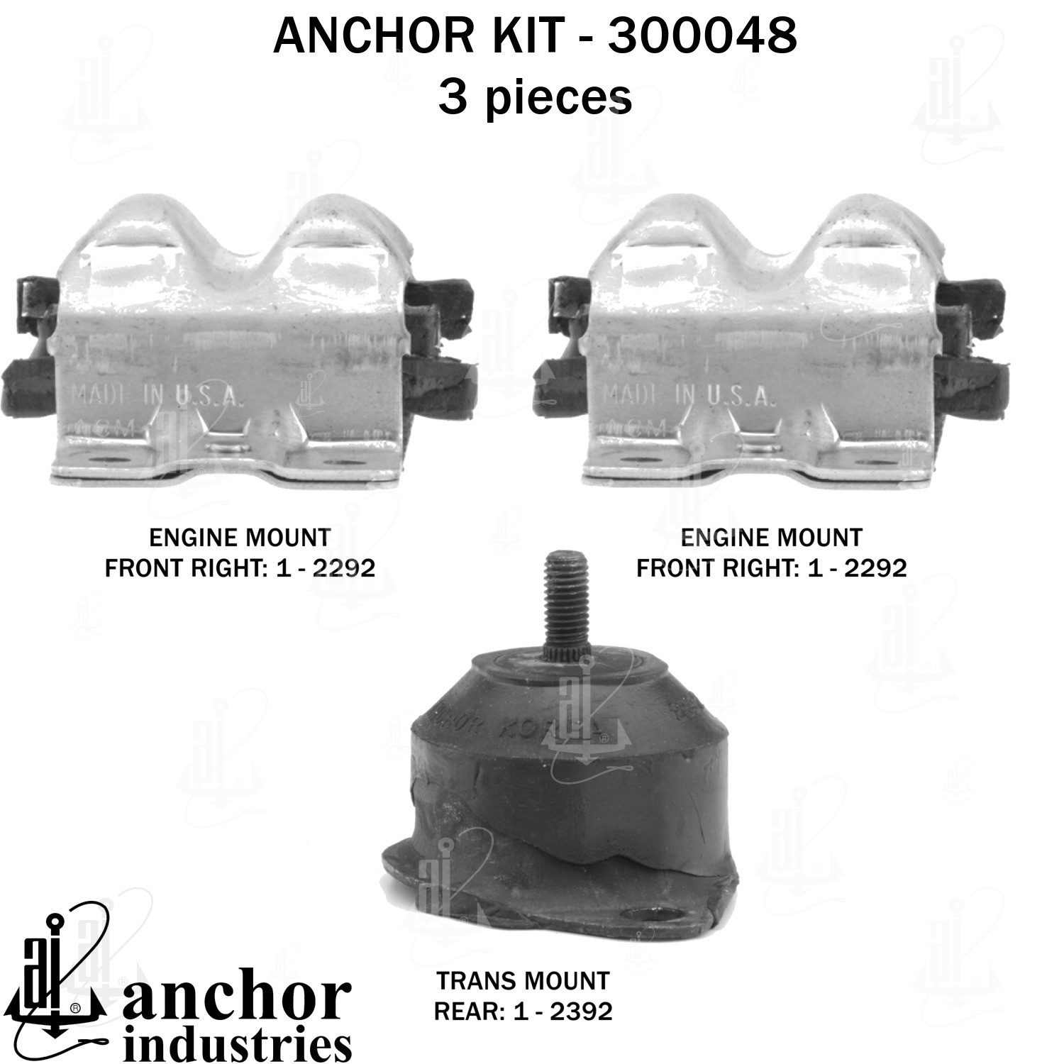 Engine Mount Kit | ANCHOR 300048 Fits Chevrolet GMC Pontiac | AutoBuffy