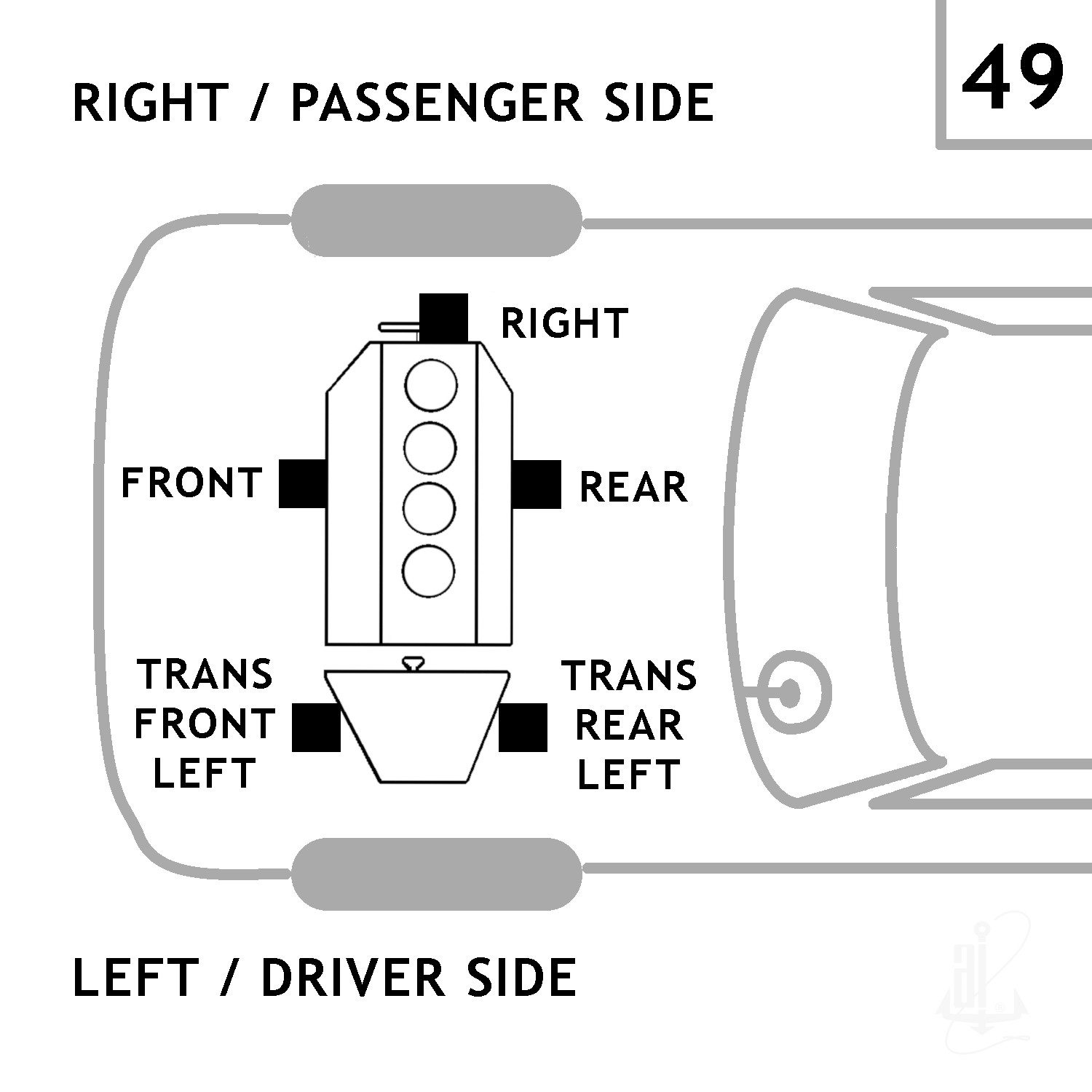 Front Left Automatic Transmission Mount | ANCHOR 9301 Fits Honda Acura — image 4