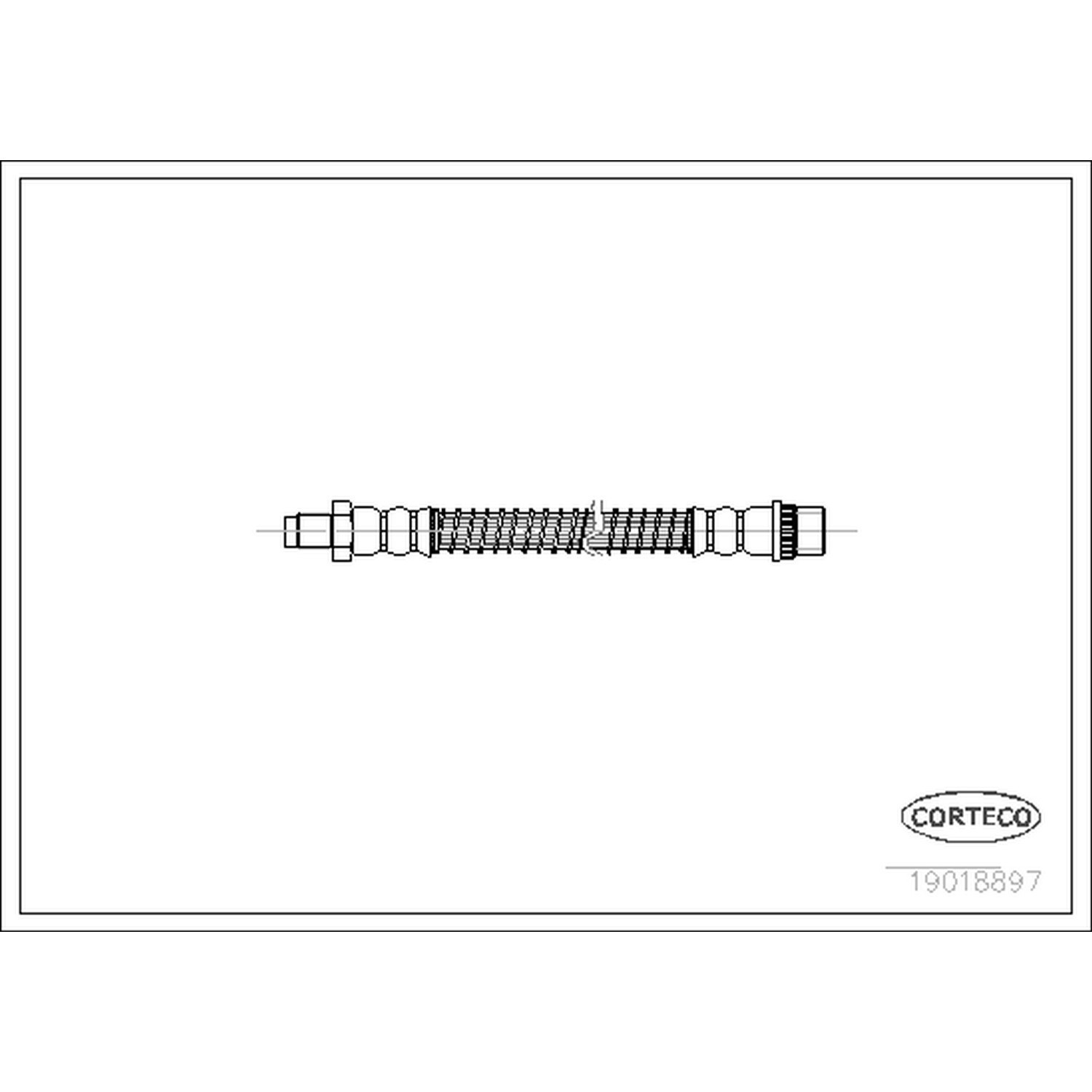 CORTECO Brake Hydraulic Hose 19018897