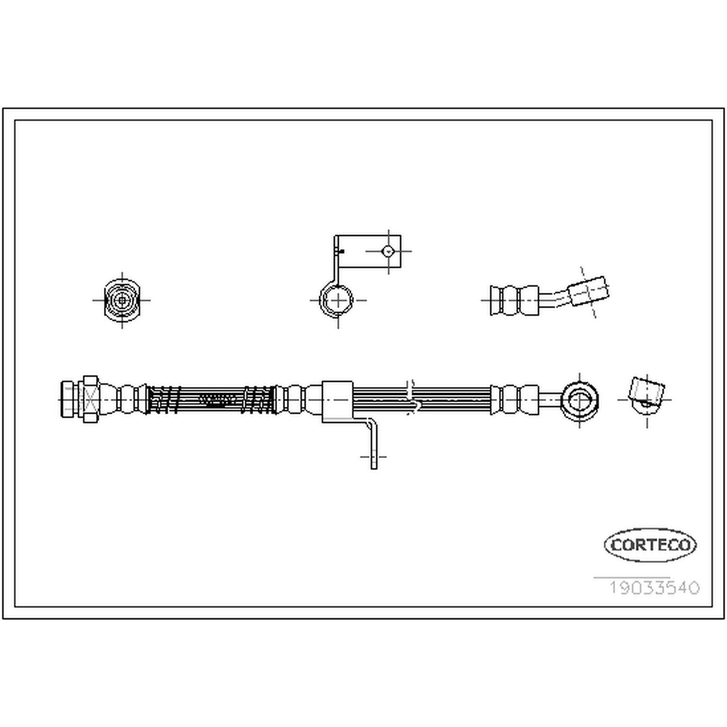 CORTECO Brake Hydraulic Hose 19033540