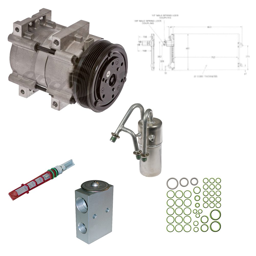 GPD A/C Compressor and Condenser Kit 9631924A