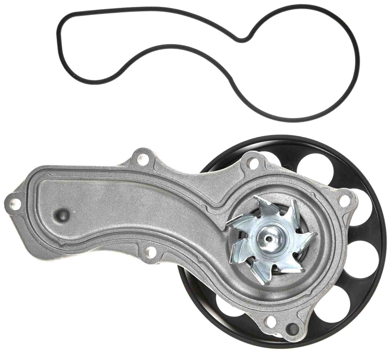 Gates Engine Water Pump | Accessory Belt Drive, Cast Aluminum Housing, with Pulley — image 3