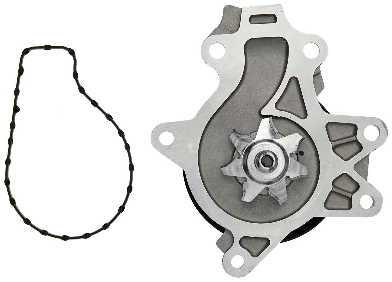 Gates Engine Water Pump | Accessory Belt Drive, Cast Aluminum Housing, with Pulley — image 3