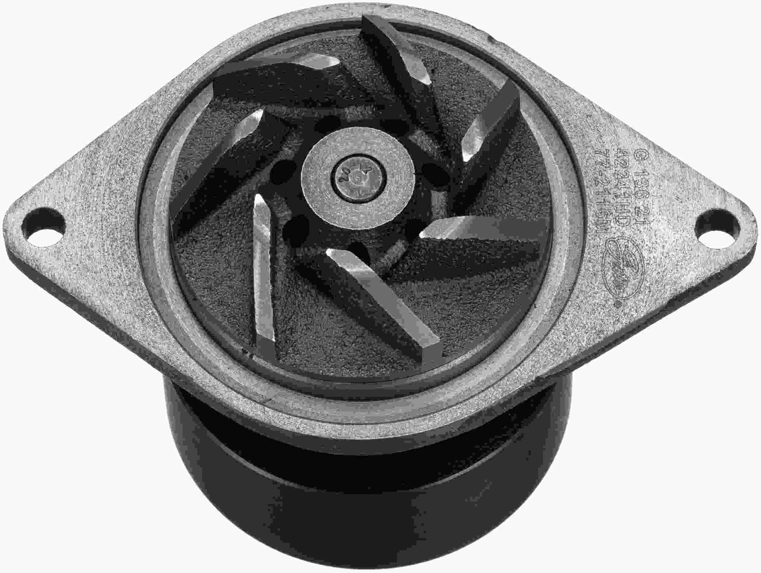 Gates Engine Water Pump | Accessory Belt Drive, Cast Iron Housing, with Pulley — image 3