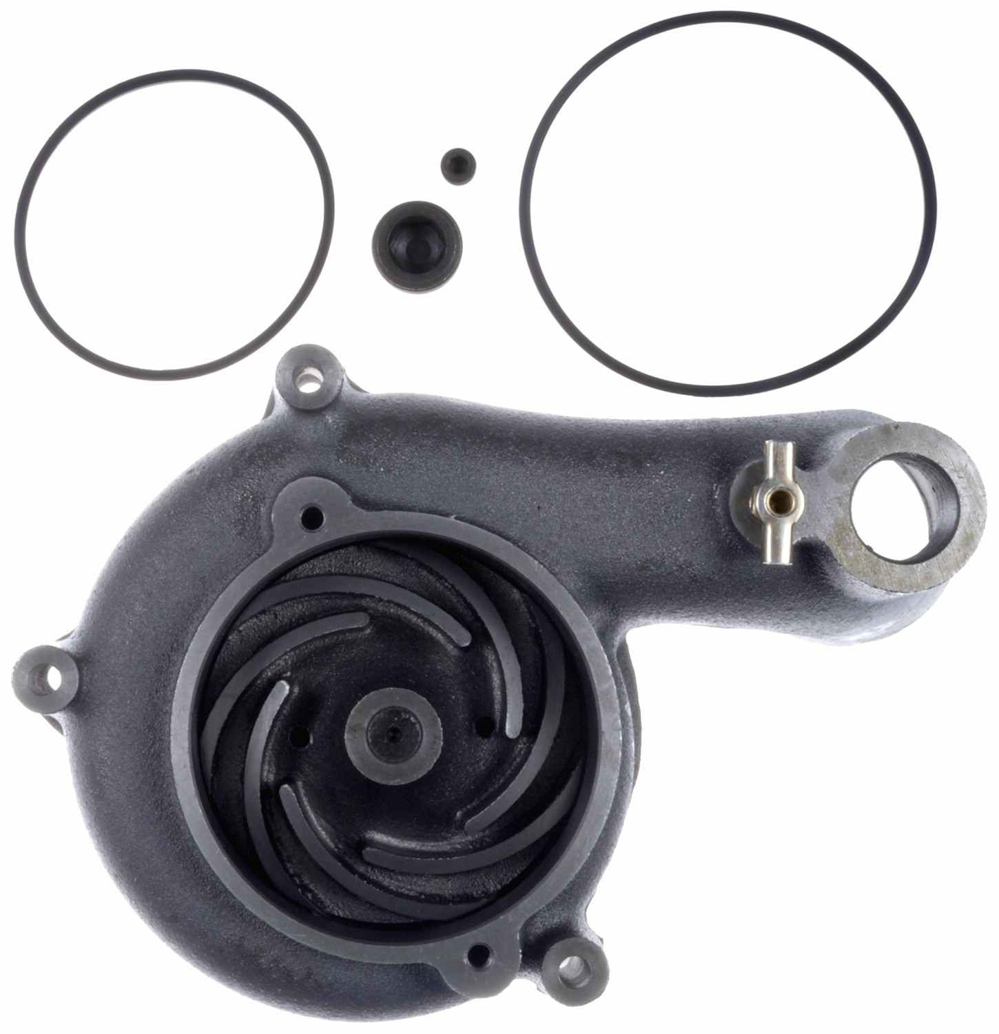 Gates Engine Water Pump | Accessory Belt Drive, Cast Iron Housing, with Pulley - 4