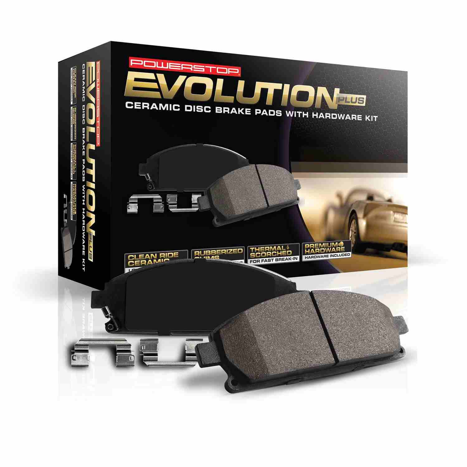 PowerStop Z17 Evolution Ceramic Front Brake Pads - Ceramic - Main Image