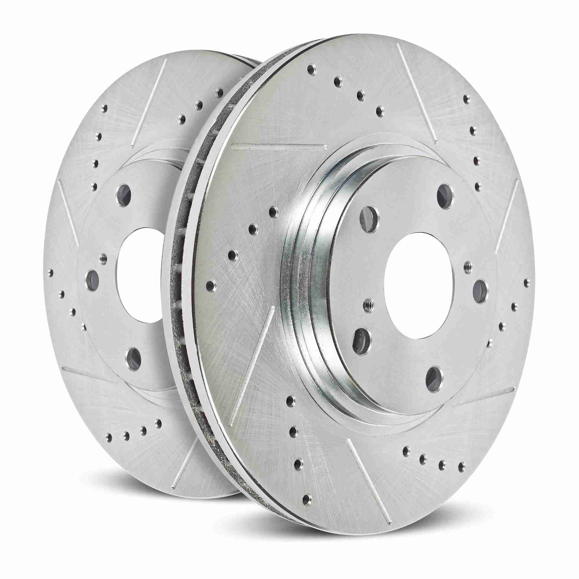 PowerStop Evolution Sport Rear Brake Rotors - Drilled & Slotted Zinc Plated — image 2