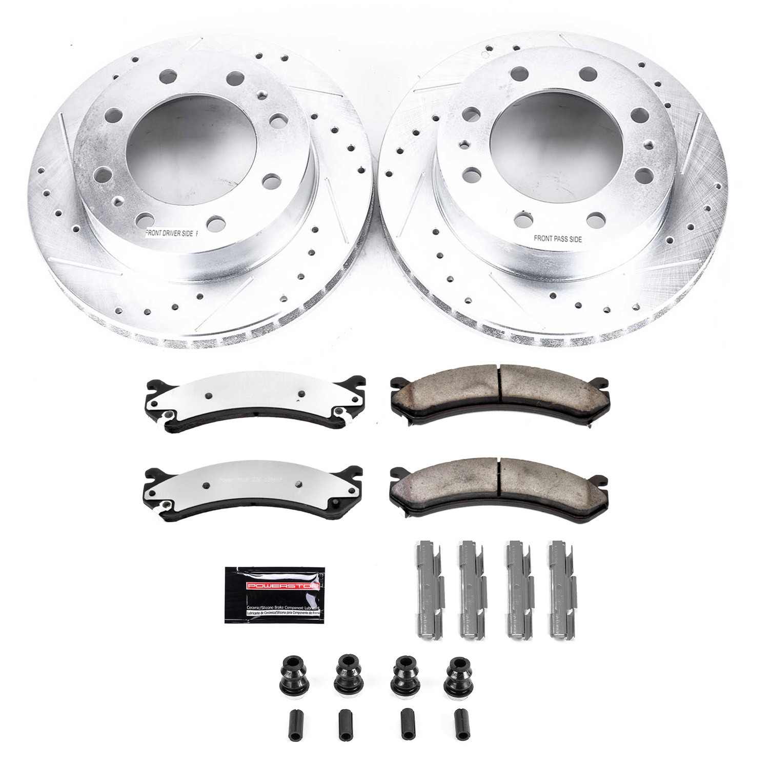 PowerStop Z36 Truck & Tow Front Brake Kit - 4-Pc, Carbon-Fiber Ceramic, Drilled & Slotted Rotors — image 2