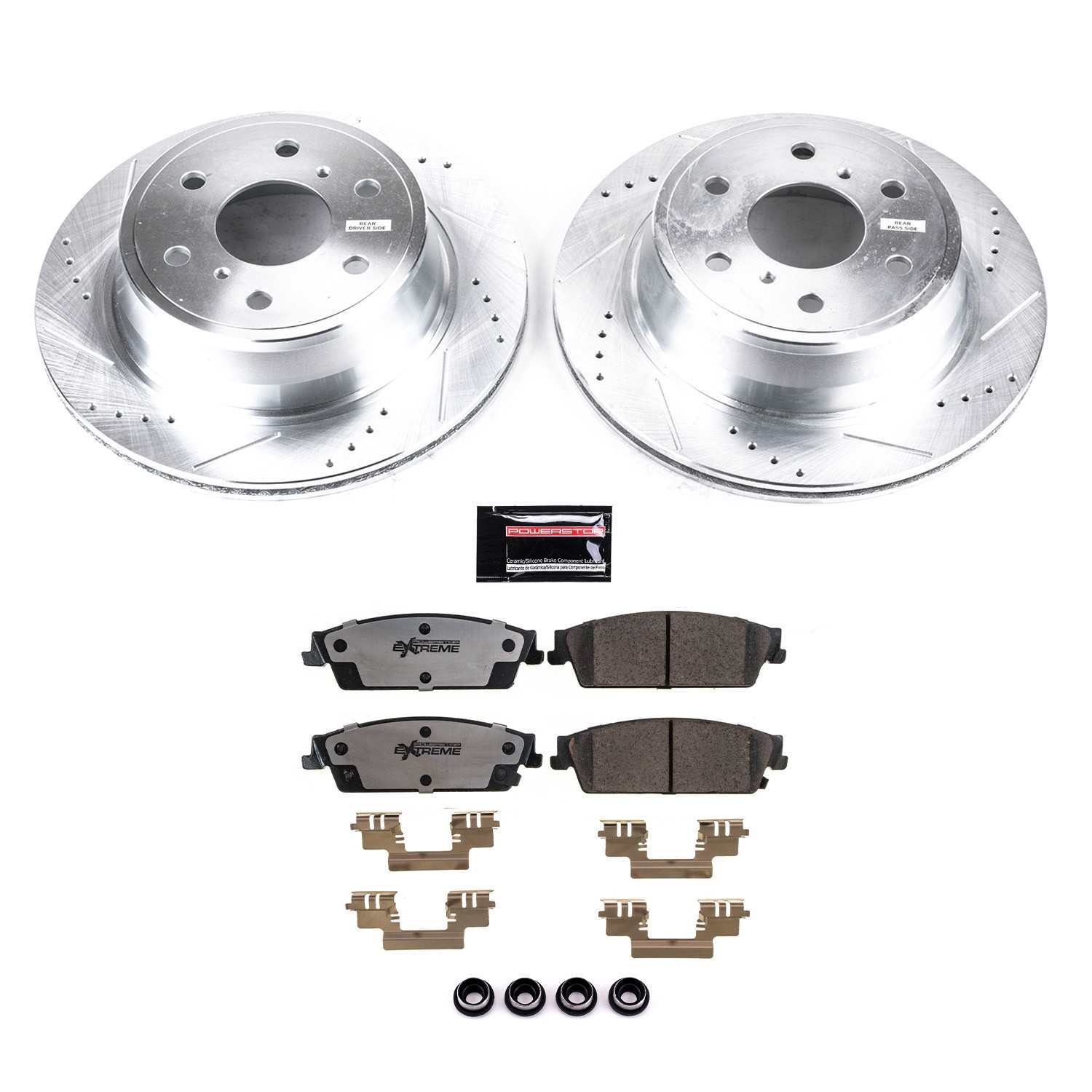 PowerStop Z36 Truck & Tow Rear Brake Kit - 4-Pc, Carbon-Fiber Ceramic, Drilled & Slotted Rotors — image 2