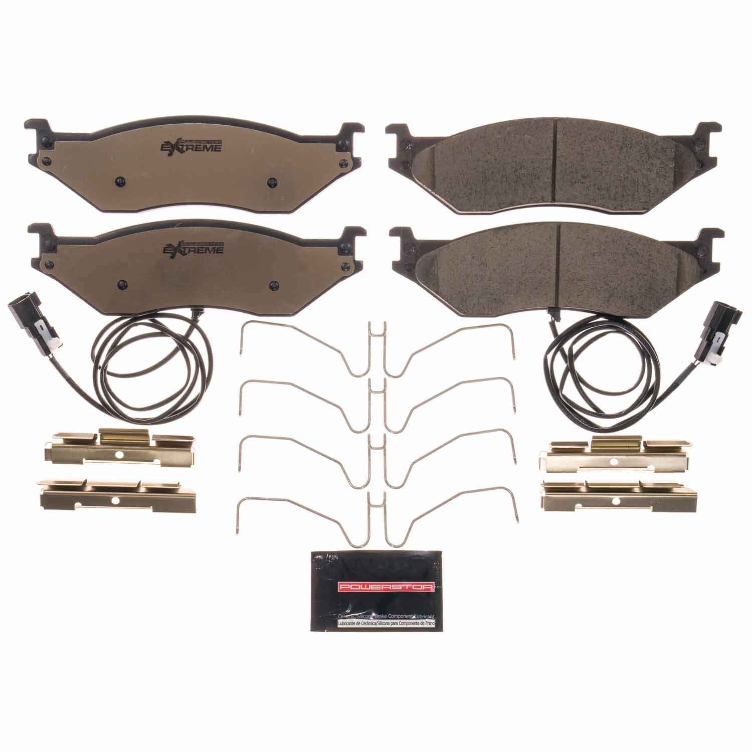PowerStop Z36 Truck & Tow Front Brake Pads - Carbon-Fiber Ceramic - 2