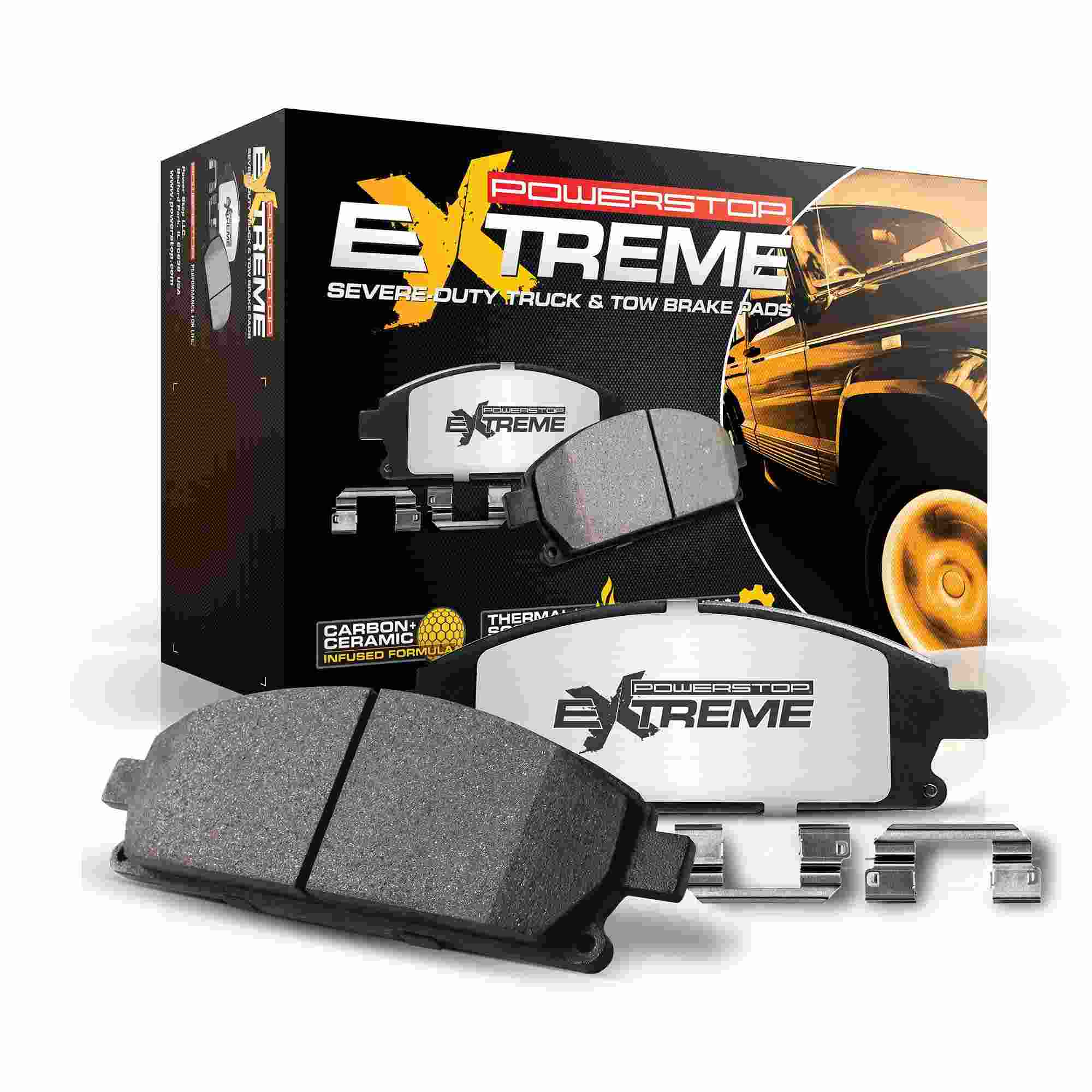 PowerStop Z36 Truck & Tow Front Brake Pads - Carbon-Fiber Ceramic - Main Image