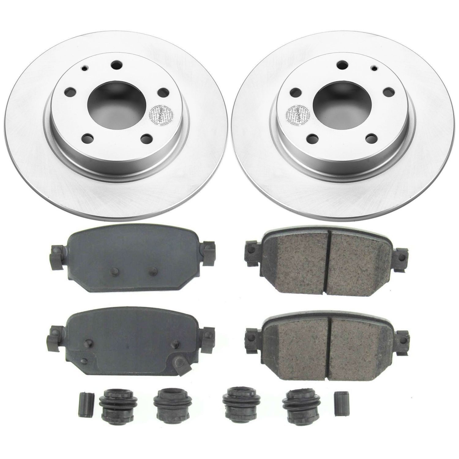 PowerStop Z17 Evolution Ceramic Rear Brake Kit - 4-Pc, Ceramic, Geomet Fully Coated Rotors — image 2