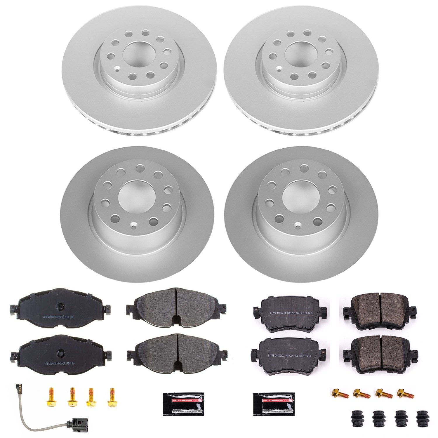 PowerStop Z23 Evolution Sport Front & Rear Brake Kit - 6-Pc, Carbon-Fiber Ceramic, Geomet Fully Coated Rotors — image 2