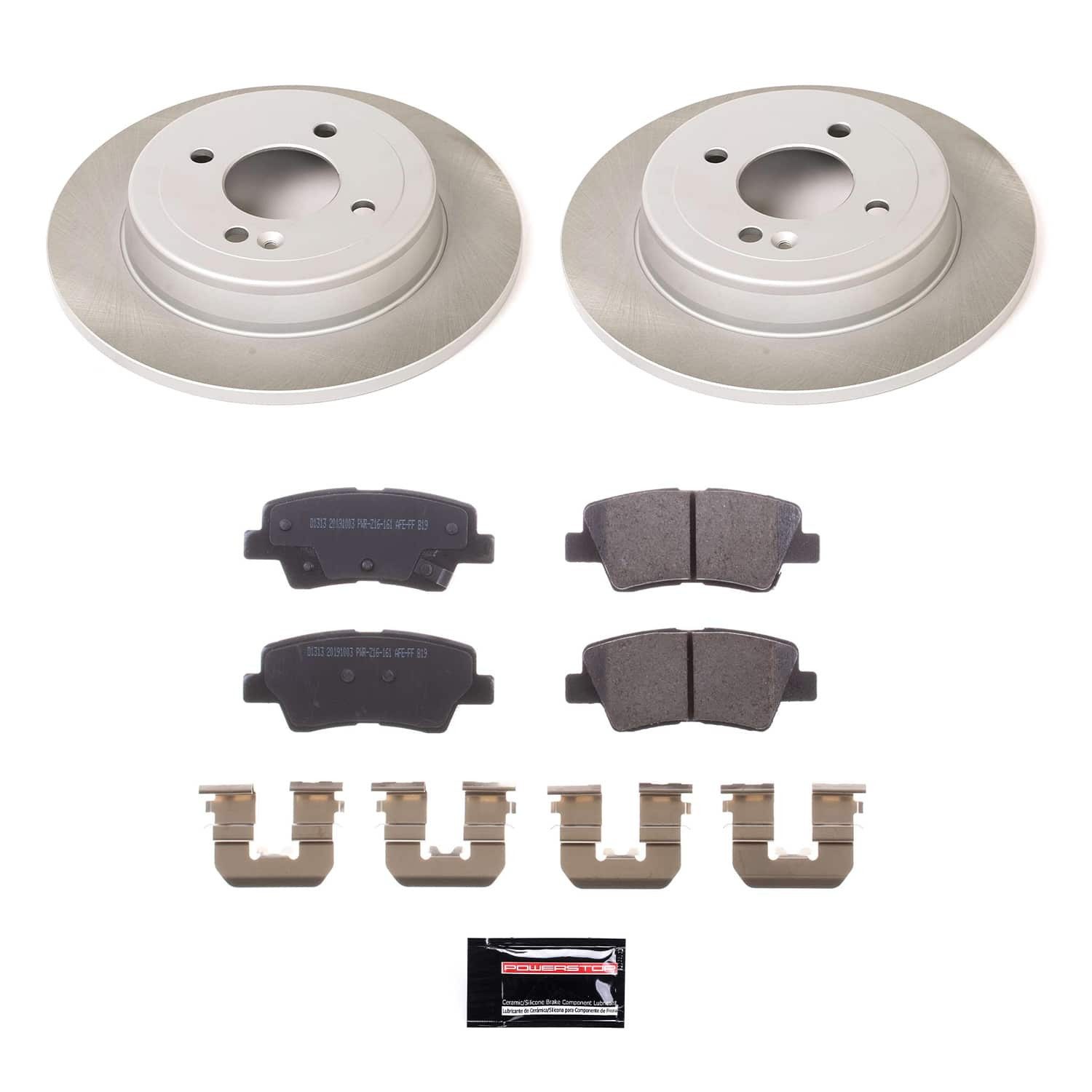 PowerStop Z17 Evolution Ceramic Rear Brake Kit - 4-Pc, Ceramic, Semi Coated Rotors — image 2