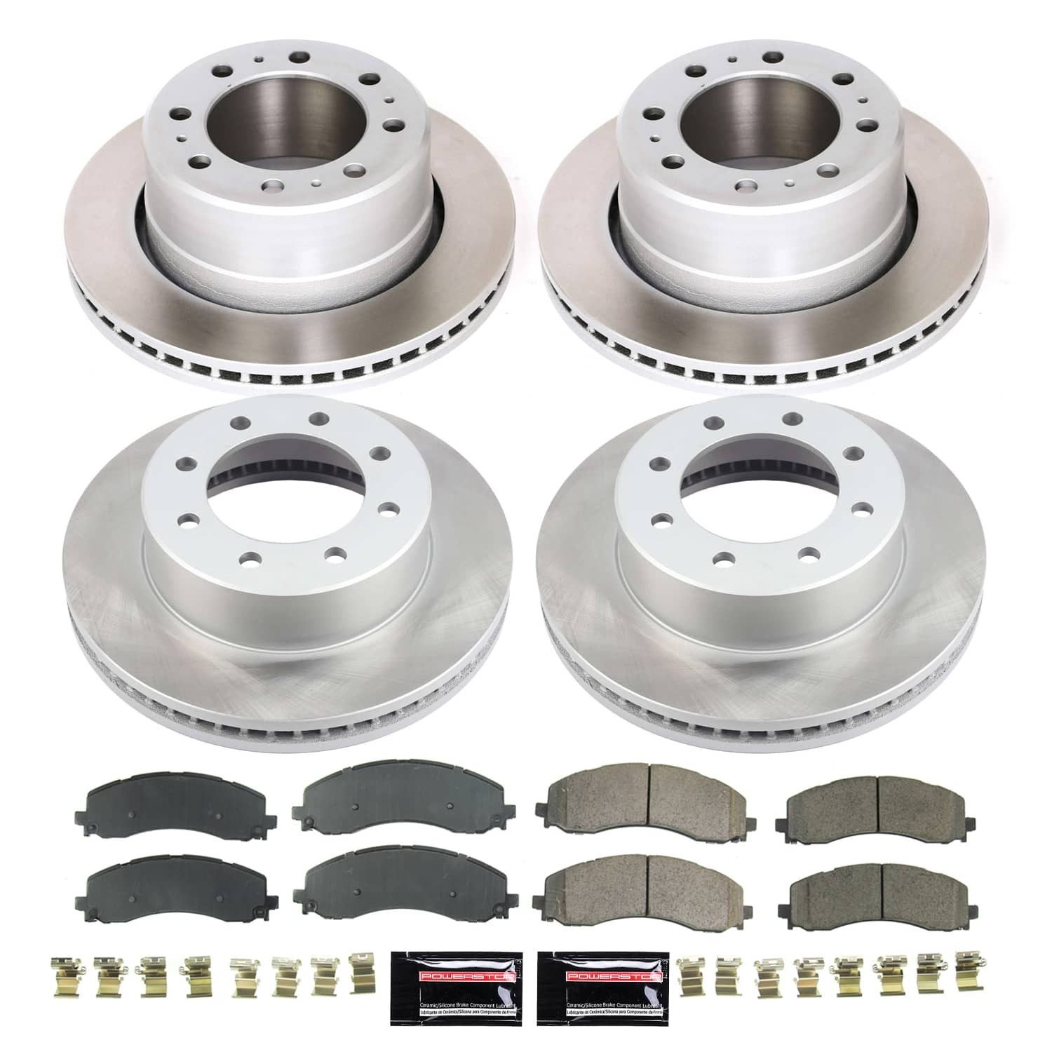 PowerStop Z17 Evolution Ceramic Front & Rear Brake Kit - 4-Pc, Ceramic, Semi Coated Rotors — image 2