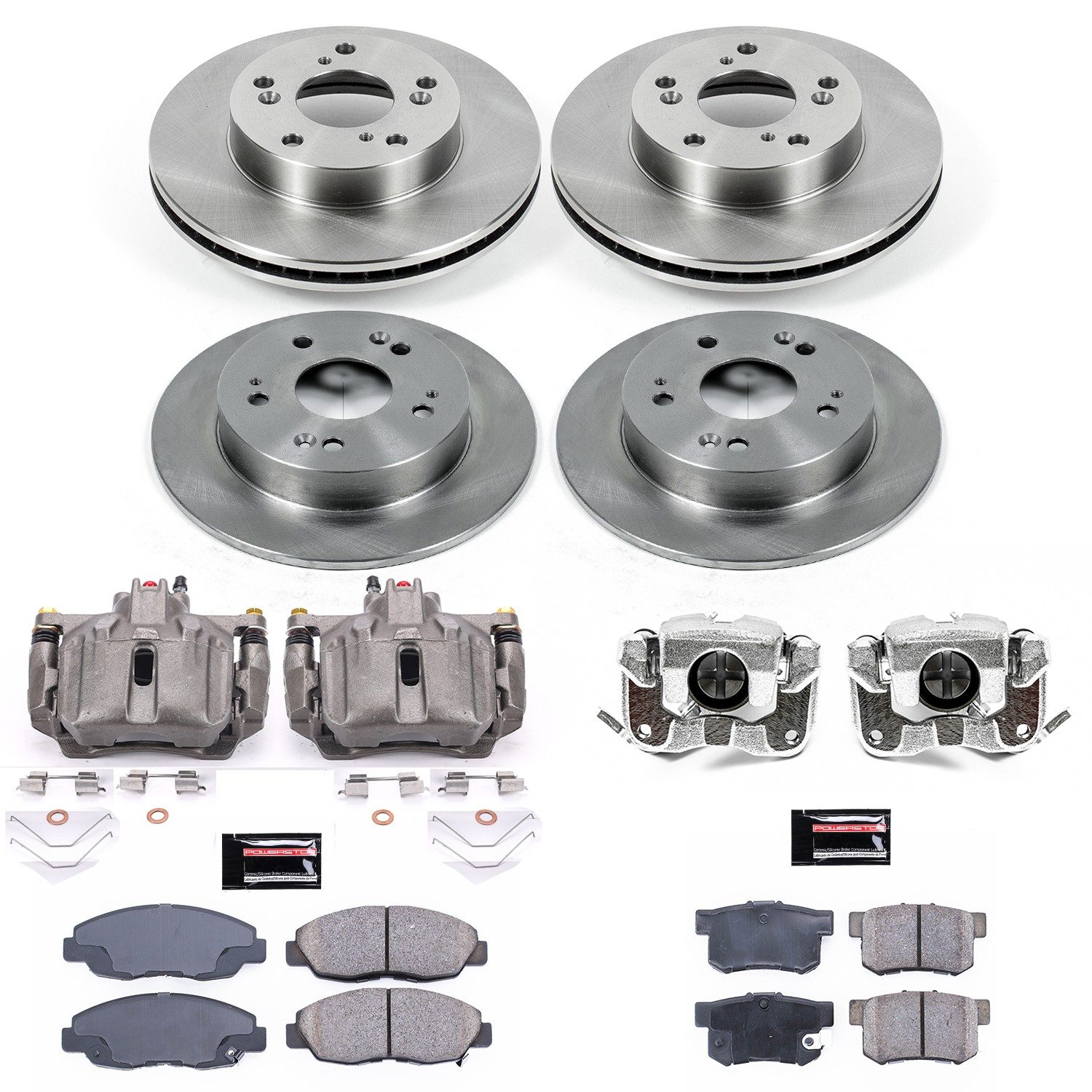 PowerStop Z17 Evolution Ceramic Front & Rear Brake Kit - 8-Pc, Ceramic — image 2