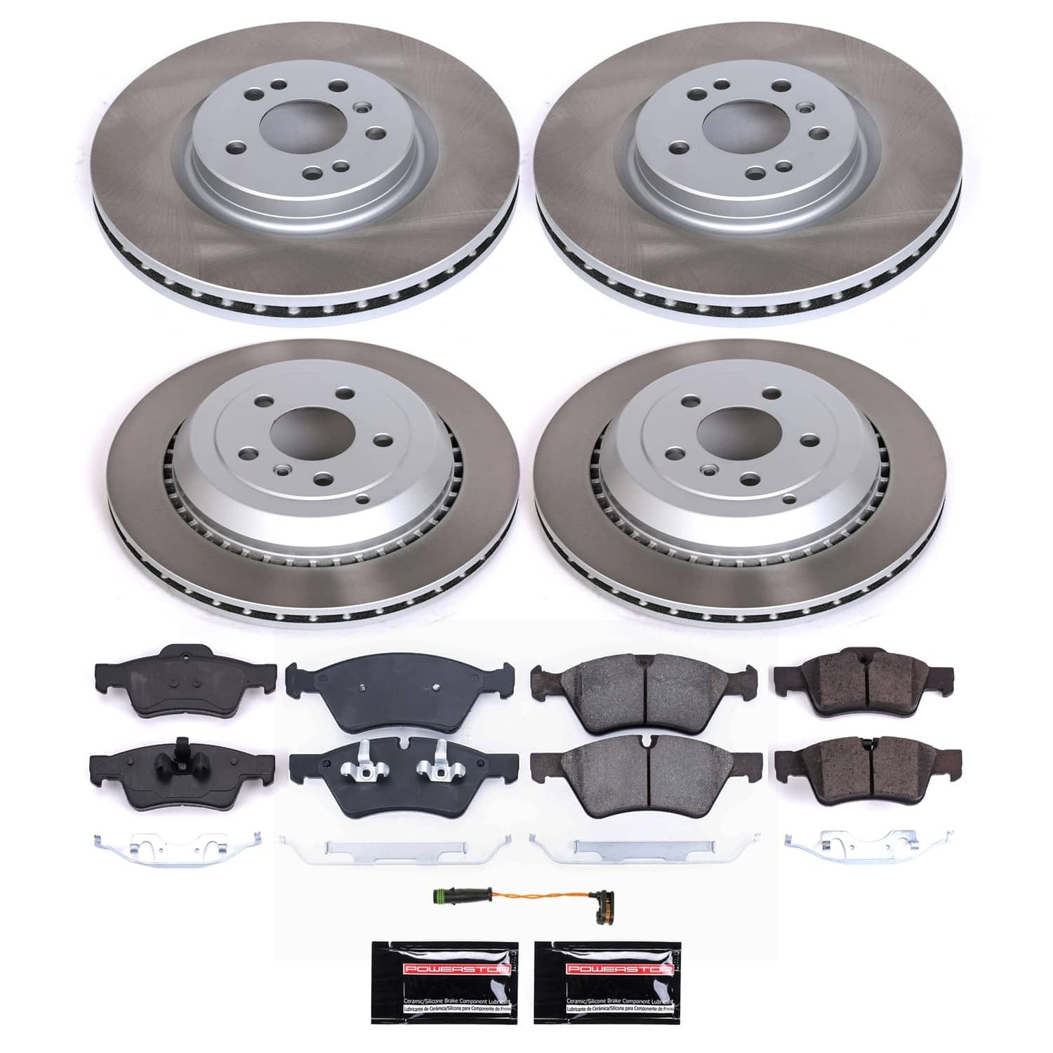 PowerStop Z17 Evolution Ceramic Front & Rear Brake Kit - 6-Pc, Ceramic, Semi Coated Rotors — image 2