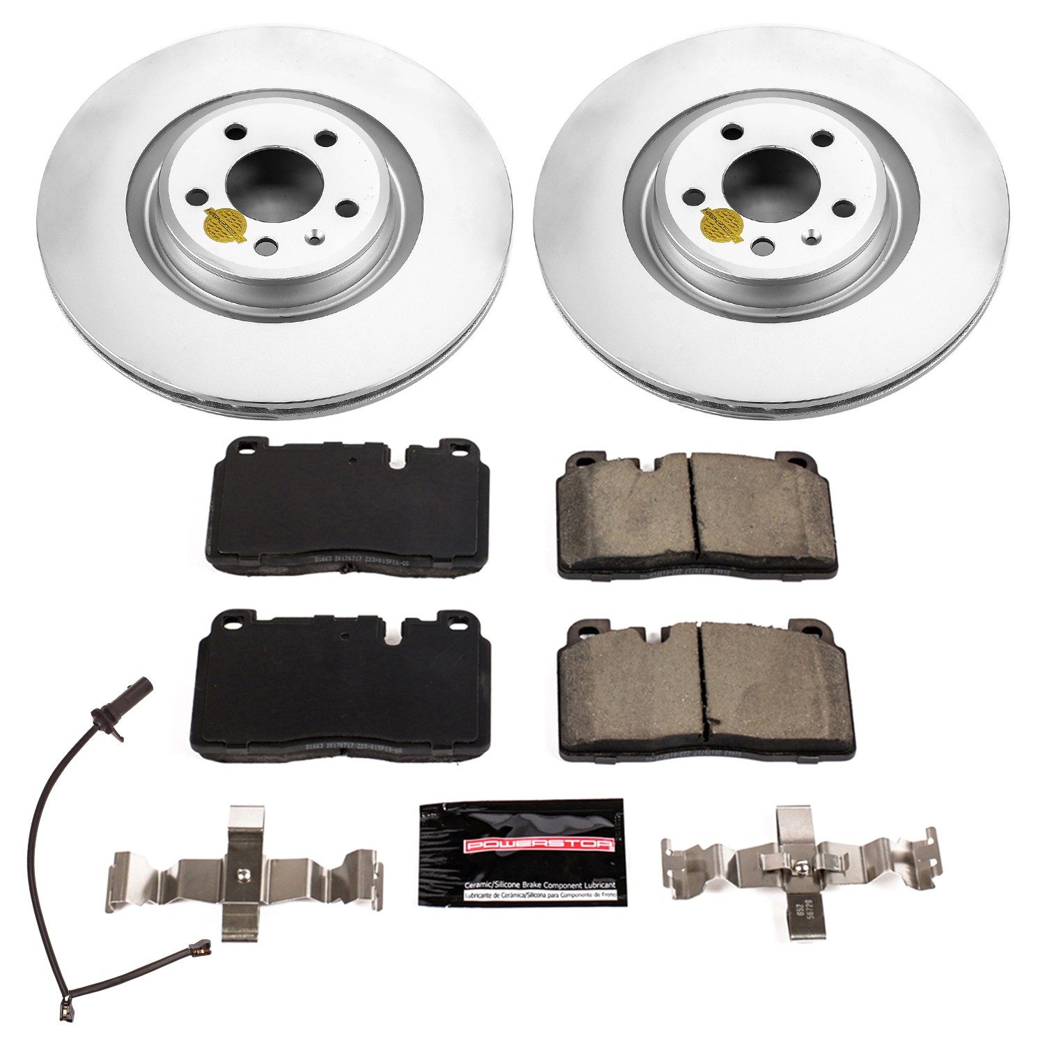 PowerStop Z23 Evolution Sport Front Brake Kit - 6-Pc, Carbon-Fiber Ceramic, Geomet Fully Coated Rotors — image 2