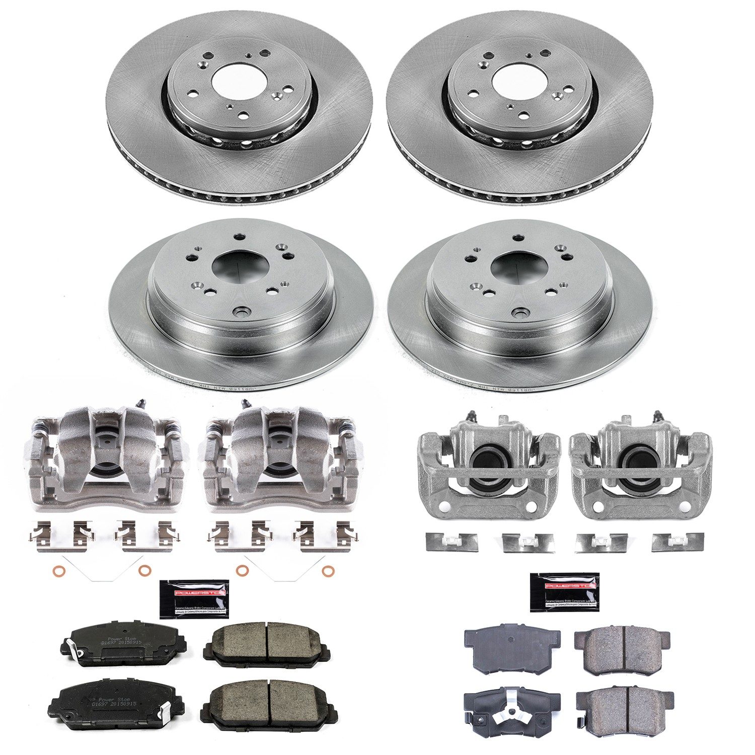 PowerStop Z17 Evolution Ceramic Front & Rear Brake Kit - 8-Pc, Ceramic — image 2