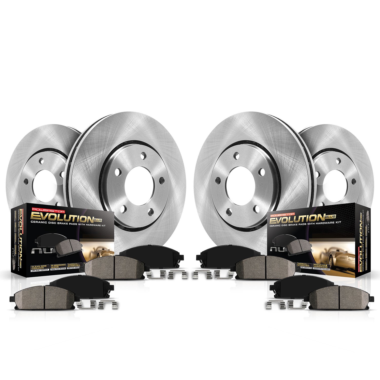PowerStop Z17 Evolution Ceramic Front & Rear Brake Kit - 4-Pc, Ceramic - Main Image