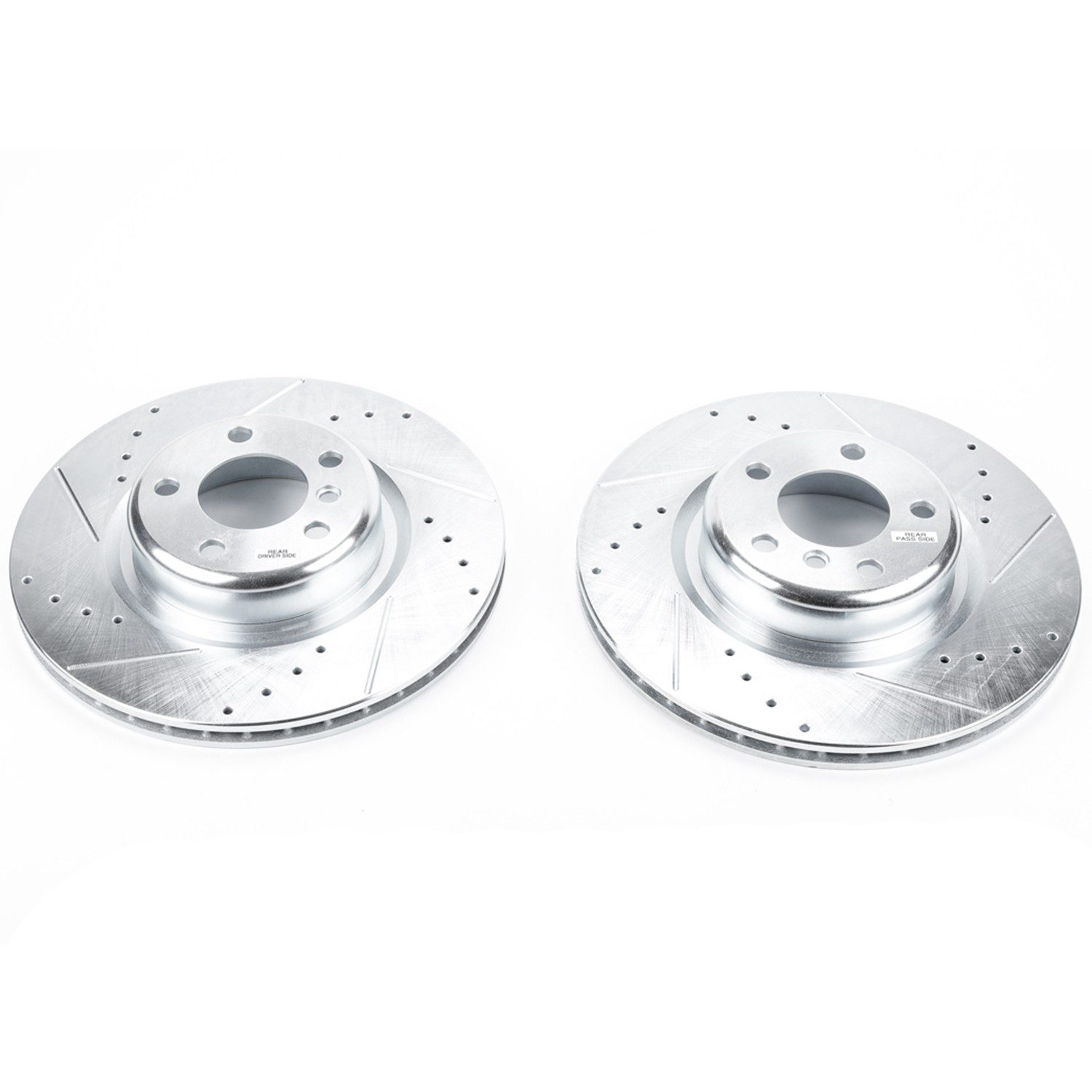 PowerStop Evolution Sport Rear Brake Rotors - Drilled & Slotted Zinc Plated — image 2