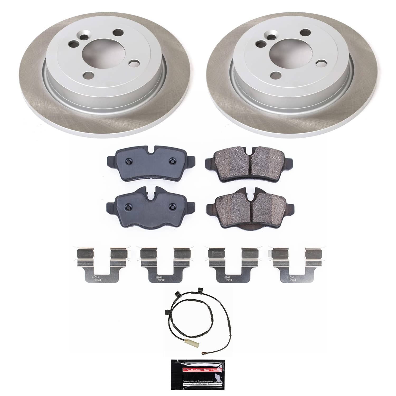 PowerStop Z17 Evolution Ceramic Rear Brake Kit - 6-Pc, Ceramic, Semi Coated Rotors — image 2
