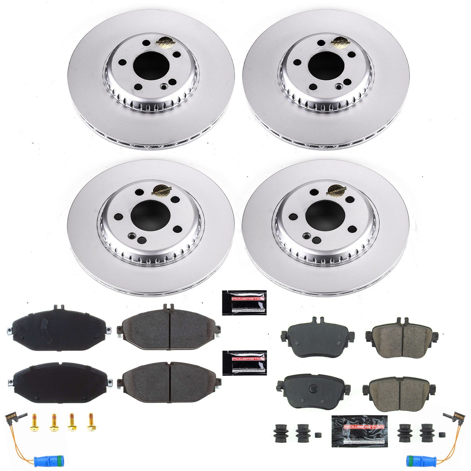 PowerStop Z23 Evolution Sport Front & Rear Brake Kit - 6-Pc, Carbon-Fiber Ceramic, Geomet Fully Coated Rotors — image 2