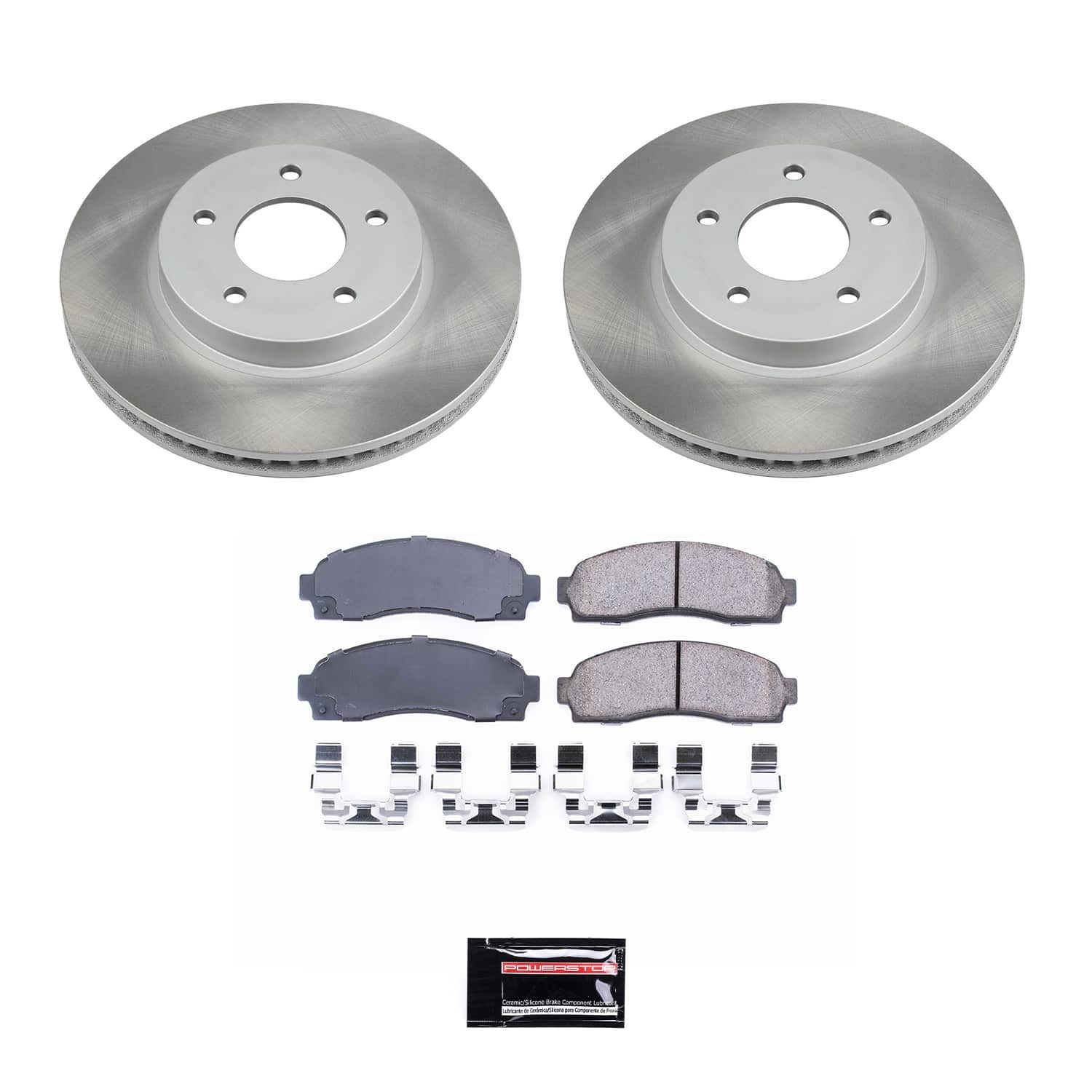 PowerStop Z17 Evolution Ceramic Front Brake Kit - 4-Pc, Ceramic, Semi Coated Rotors — image 2
