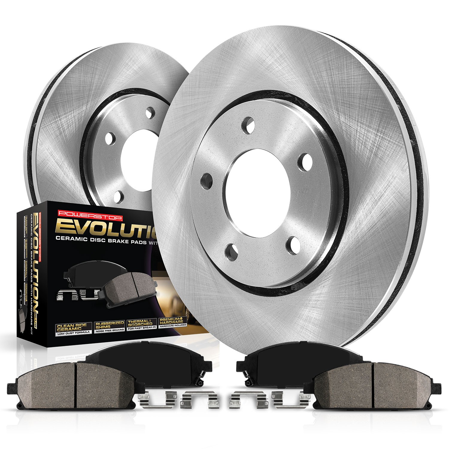 PowerStop Z17 Evolution Ceramic Front Brake Kit - 6-Pc, Ceramic - Main Image