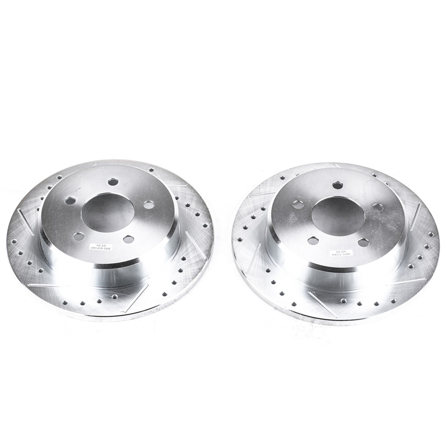 PowerStop Evolution Sport Rear Brake Rotors - Drilled & Slotted Zinc Plated - 4