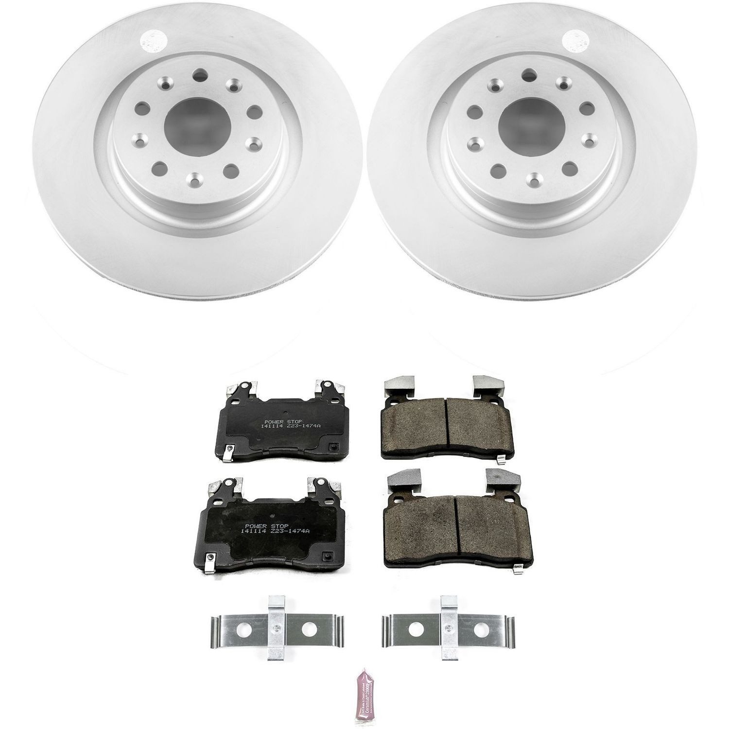 PowerStop Z17 Evolution Ceramic Front Brake Kit - 4-Pc, Ceramic, Geomet Fully Coated Rotors — image 2