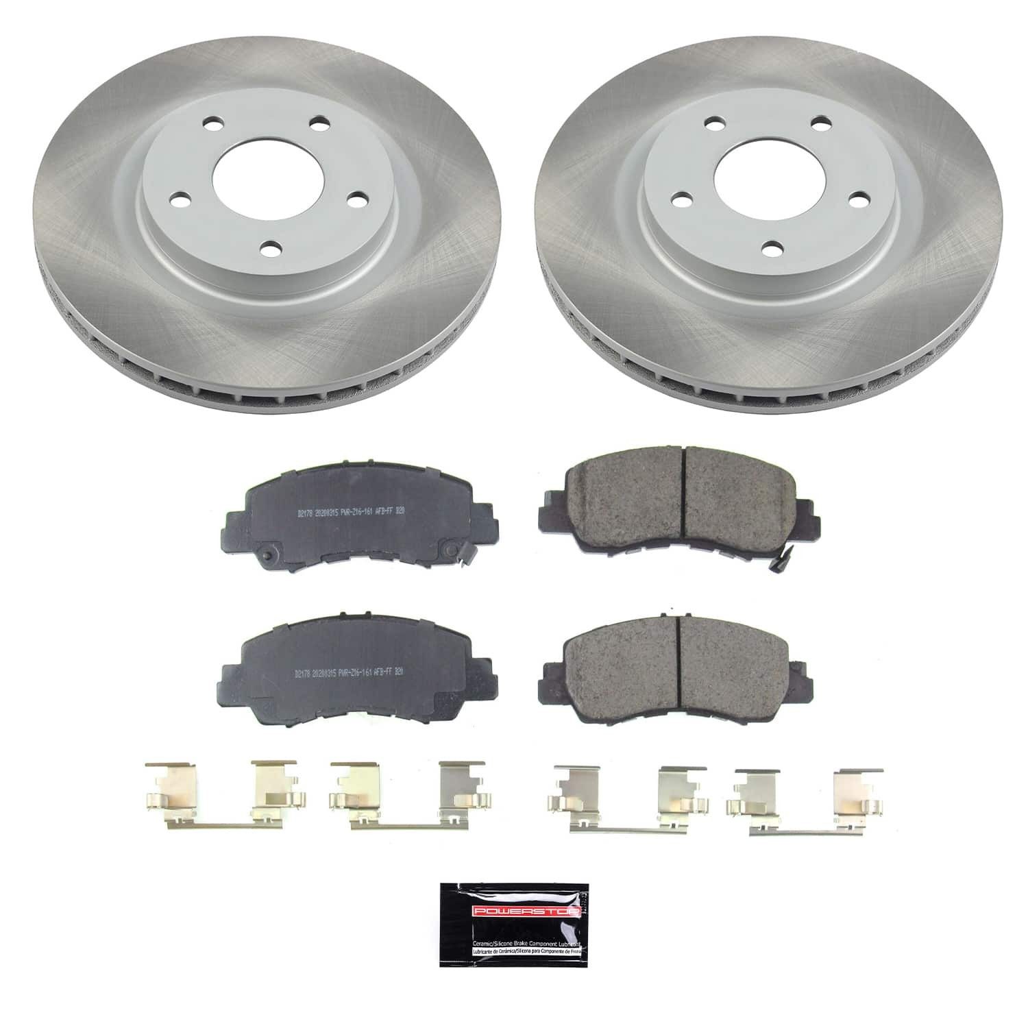PowerStop Z17 Evolution Ceramic Front Brake Kit - 4-Pc, Ceramic, Semi Coated Rotors — image 2