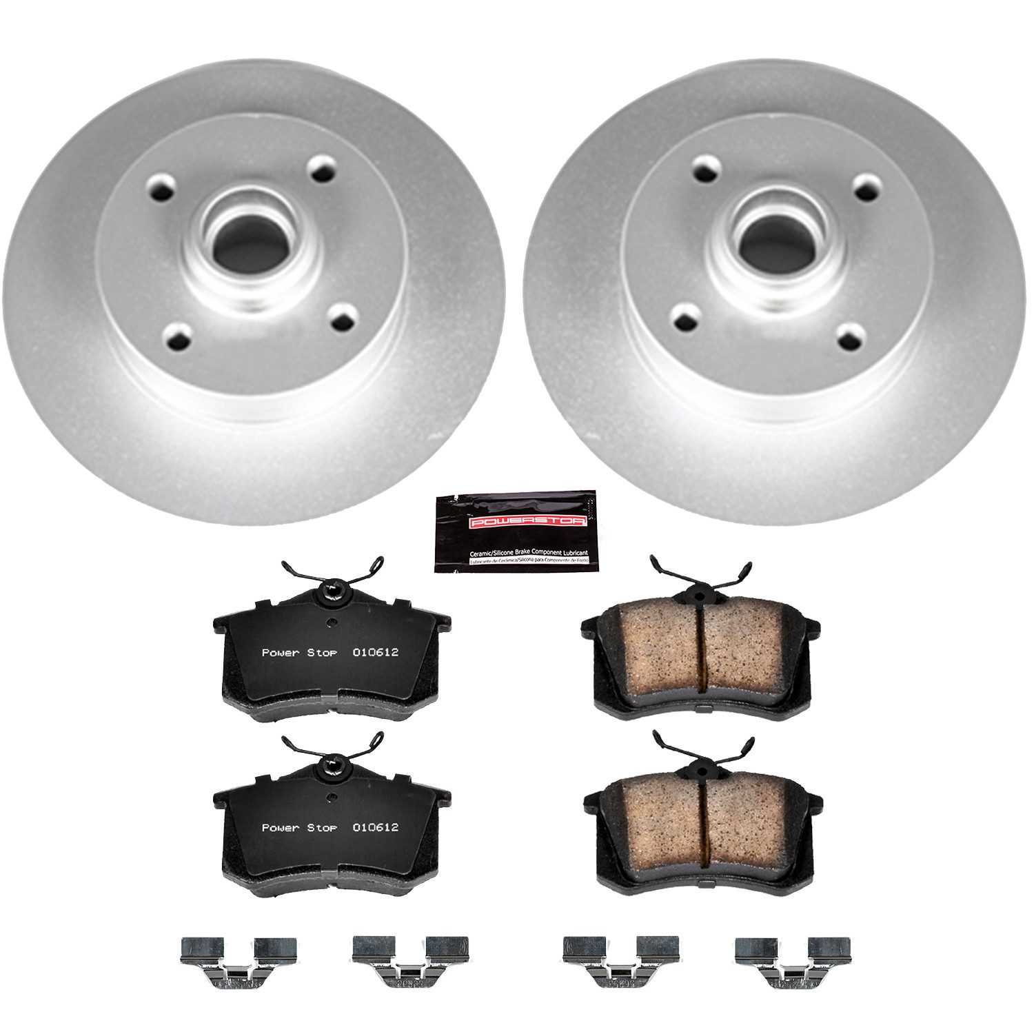 PowerStop Z23 Evolution Sport Rear Brake Kit - 4-Pc, Carbon-Fiber Ceramic, Geomet Fully Coated Rotors — image 2