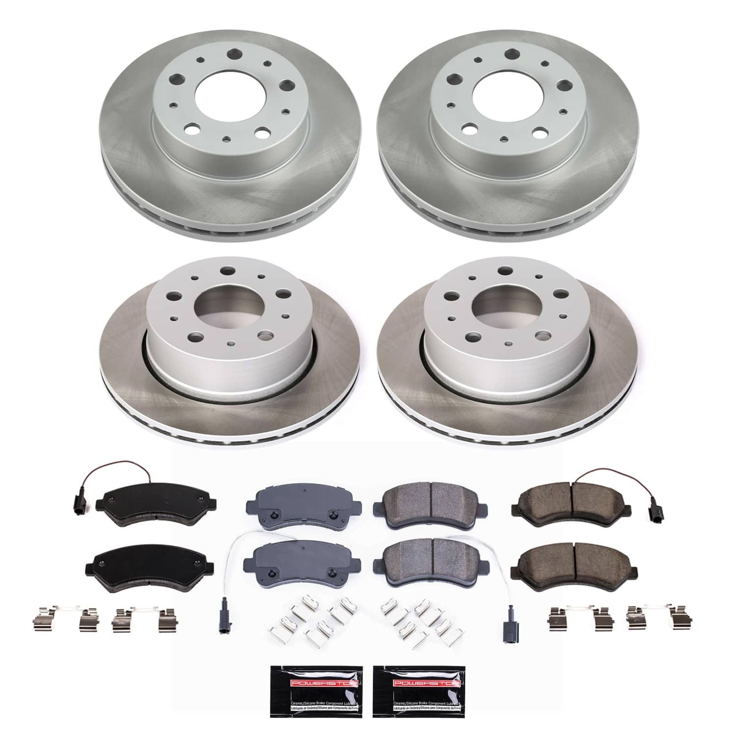 PowerStop Z17 Evolution Ceramic Front & Rear Brake Kit - 4-Pc, Ceramic, Semi Coated Rotors — image 2