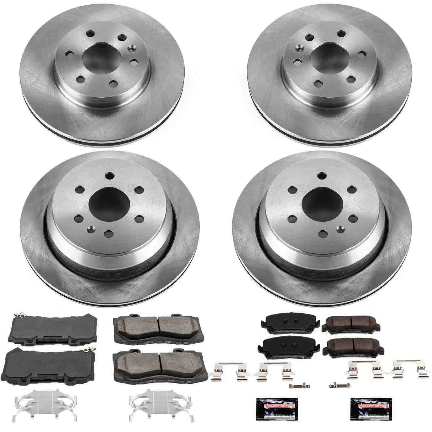 PowerStop Z17 Evolution Ceramic Front & Rear Brake Kit - 4-Pc, Ceramic — image 2
