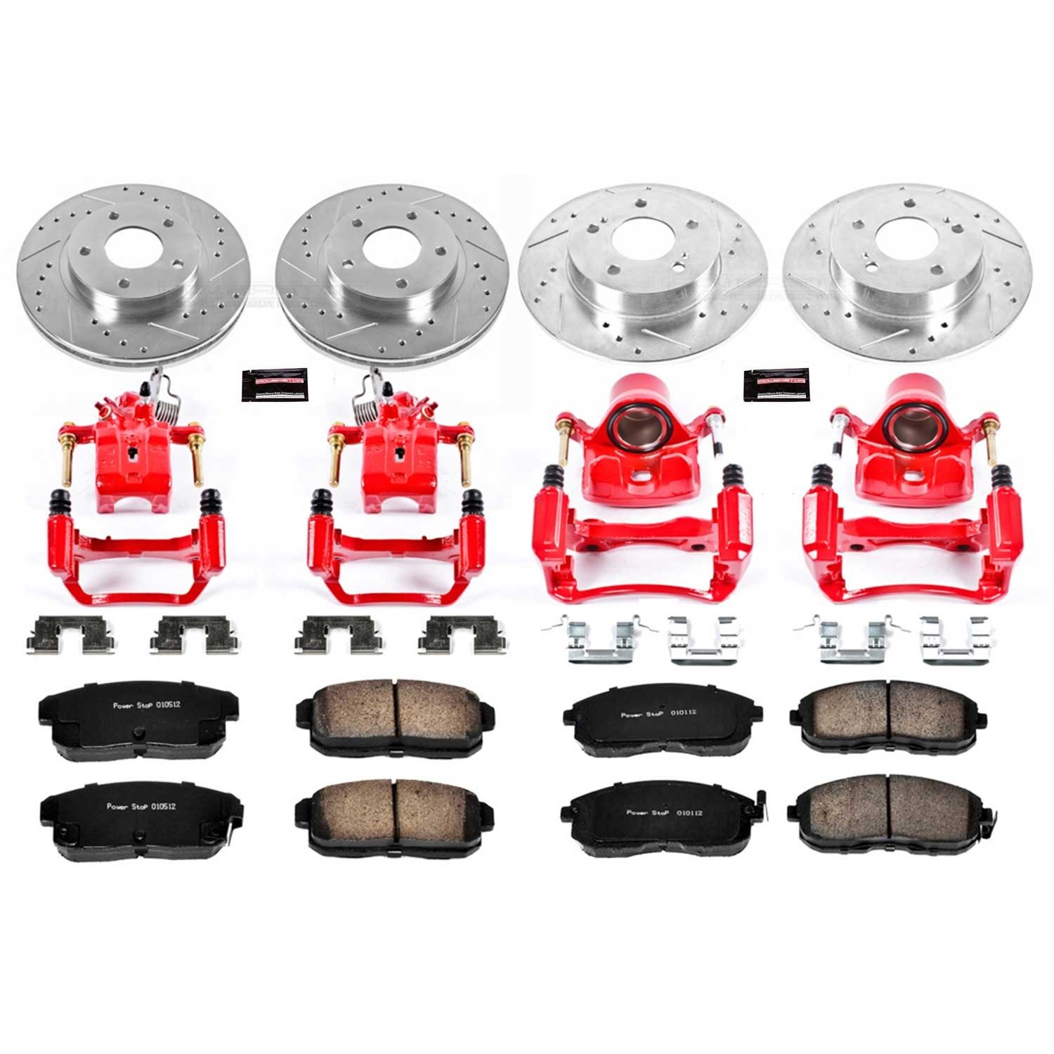 PowerStop Z23 Evolution Sport Front & Rear Brake Kit - 8-Pc, Carbon-Fiber Ceramic, Drilled & Slotted Rotors — image 2