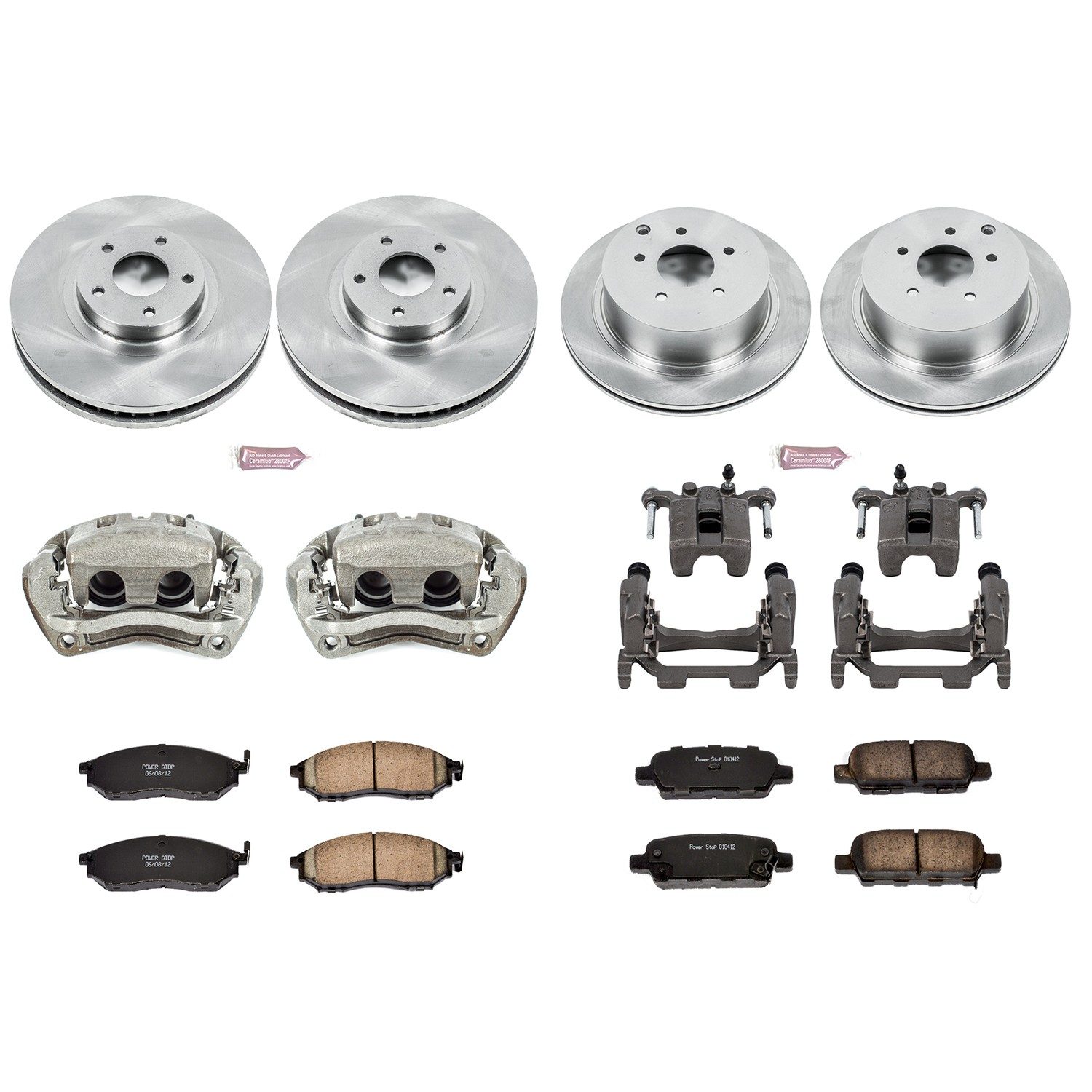 PowerStop Z17 Evolution Ceramic Front & Rear Brake Kit - 8-Pc, Ceramic — image 2