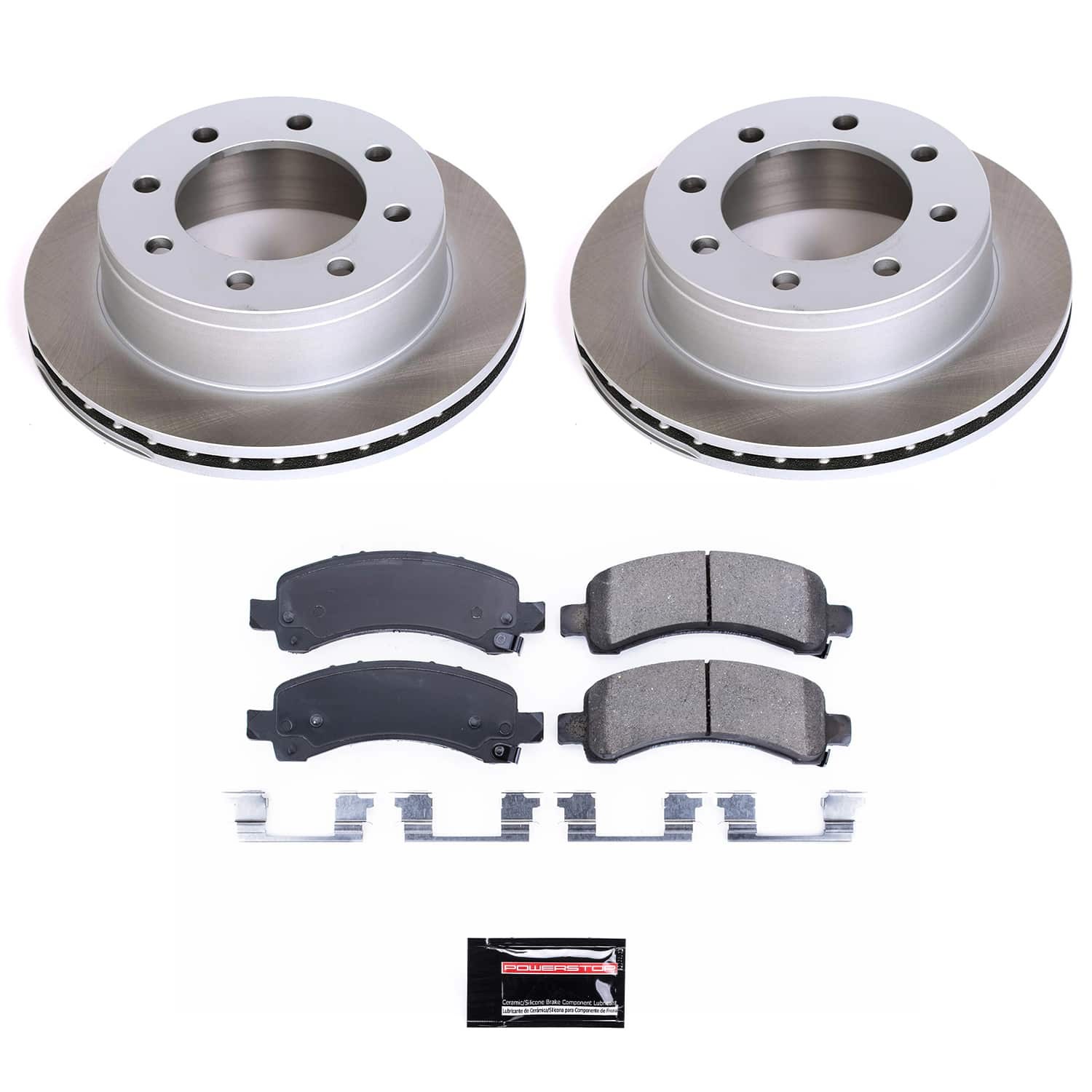 PowerStop Z17 Evolution Ceramic Rear Brake Kit - 4-Pc, Ceramic, Semi Coated Rotors - 2