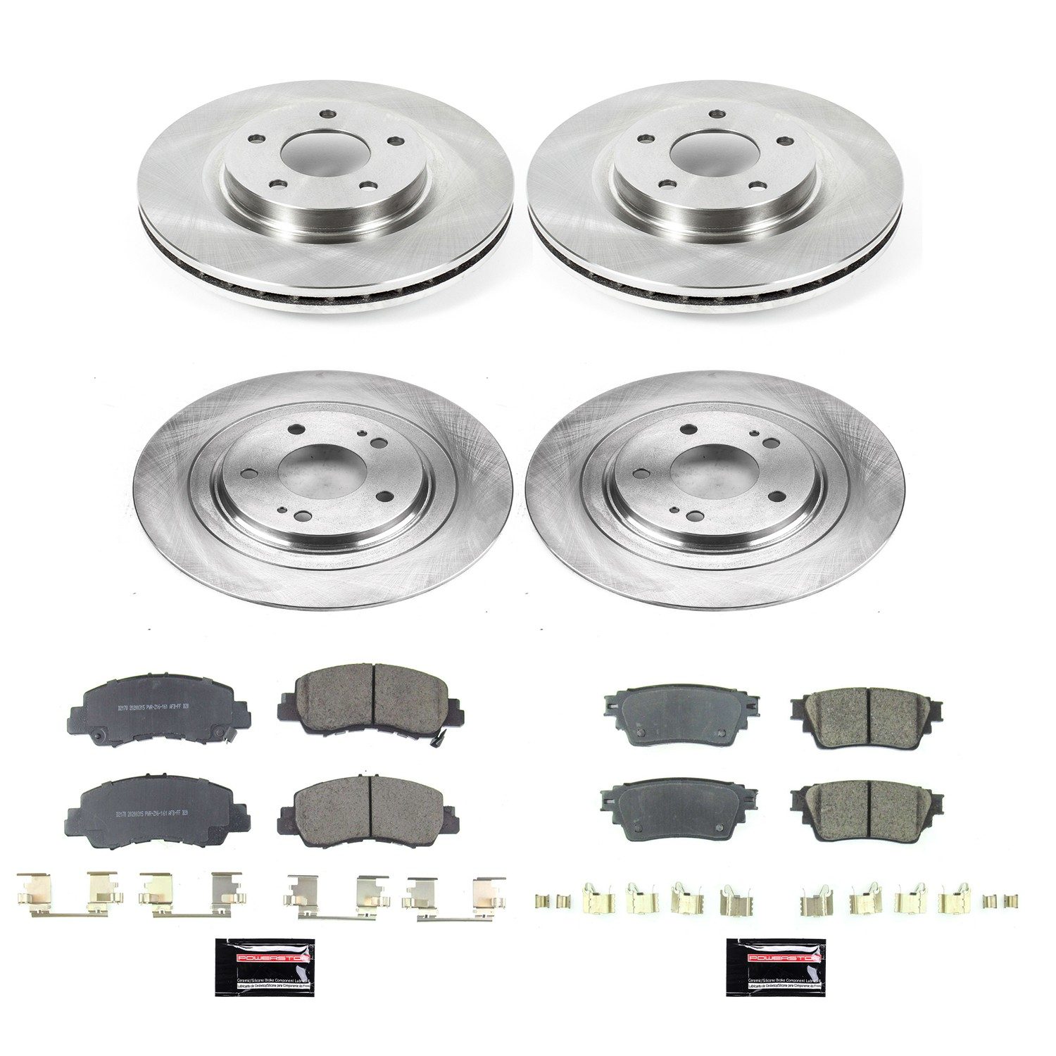 PowerStop Z17 Evolution Ceramic Front & Rear Brake Kit - 4-Pc, Ceramic — image 2