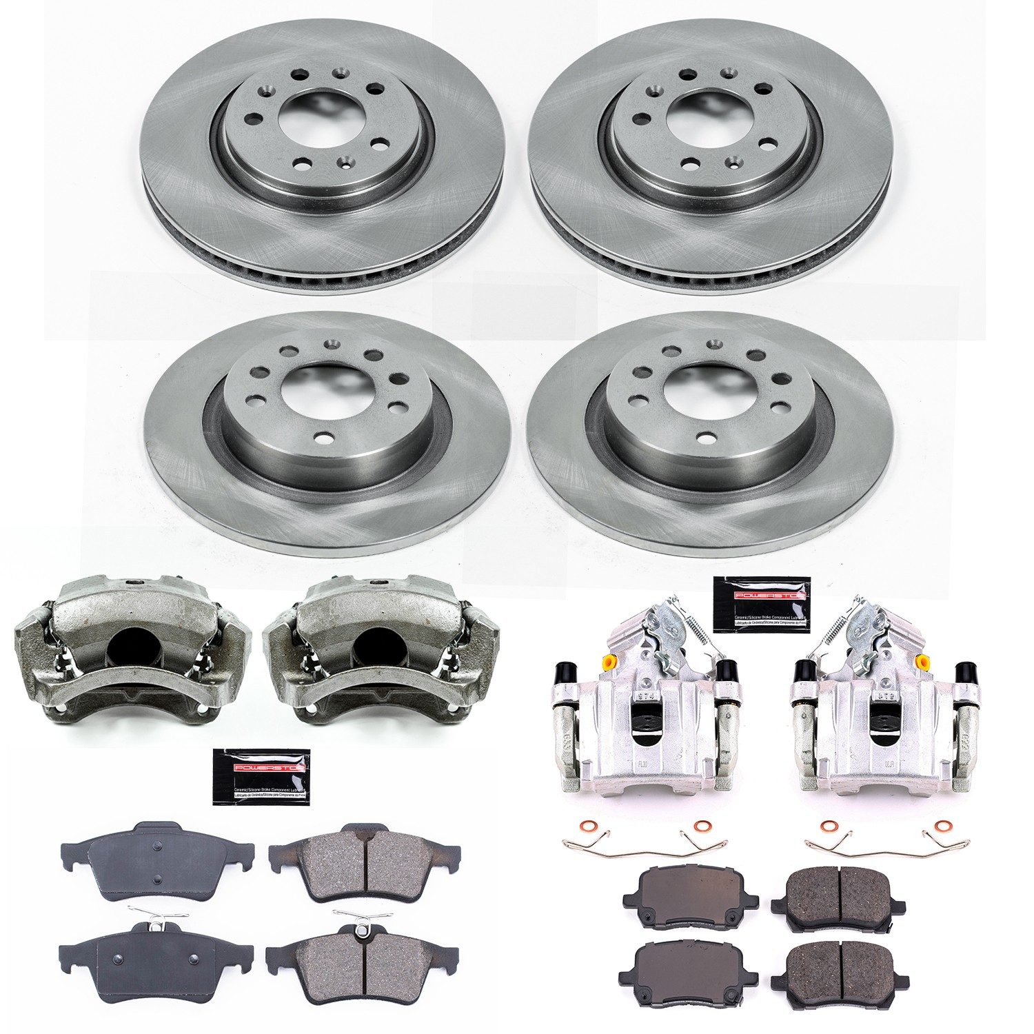 PowerStop Z17 Evolution Ceramic Front & Rear Brake Kit - 8-Pc, Ceramic — image 2