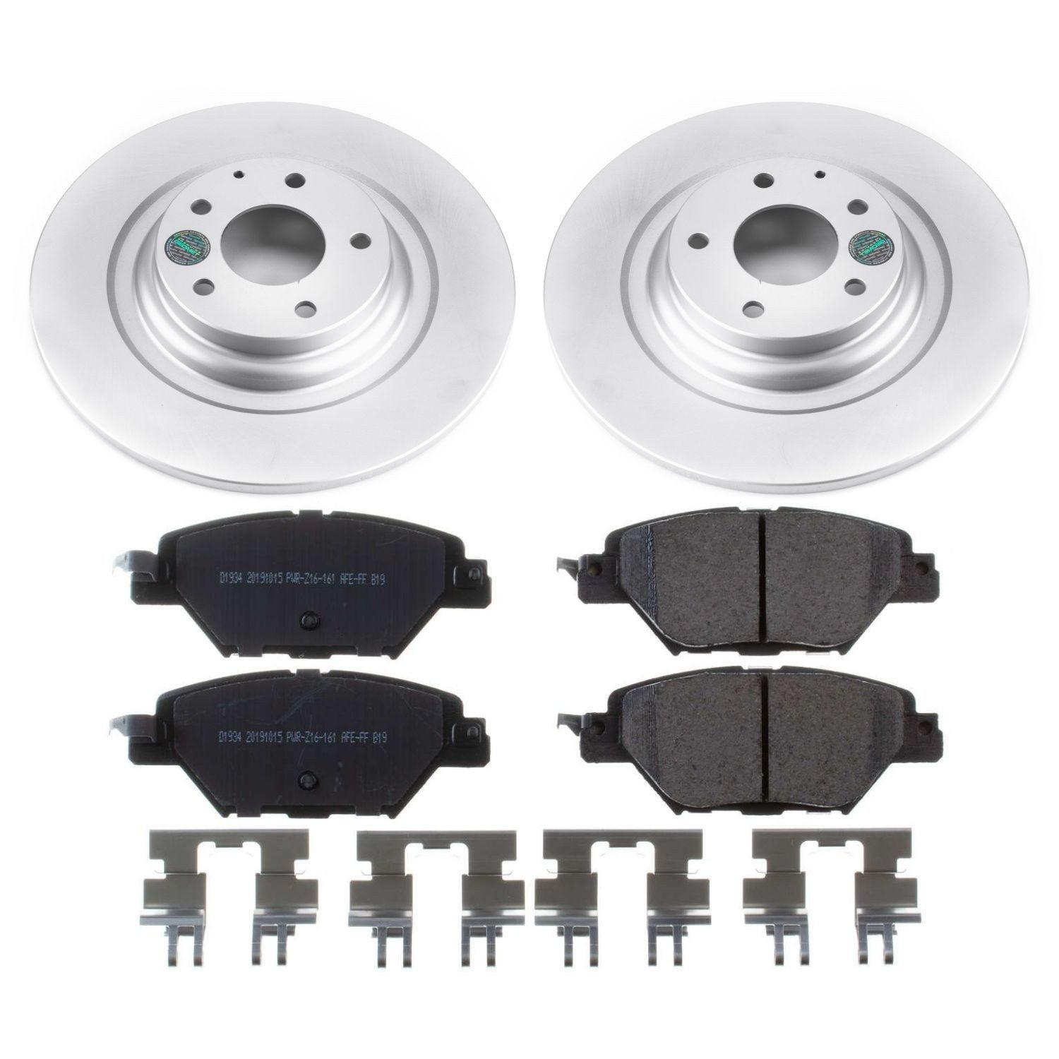 PowerStop Z17 Evolution Ceramic Rear Brake Kit - 4-Pc, Ceramic, Geomet Fully Coated Rotors — image 2