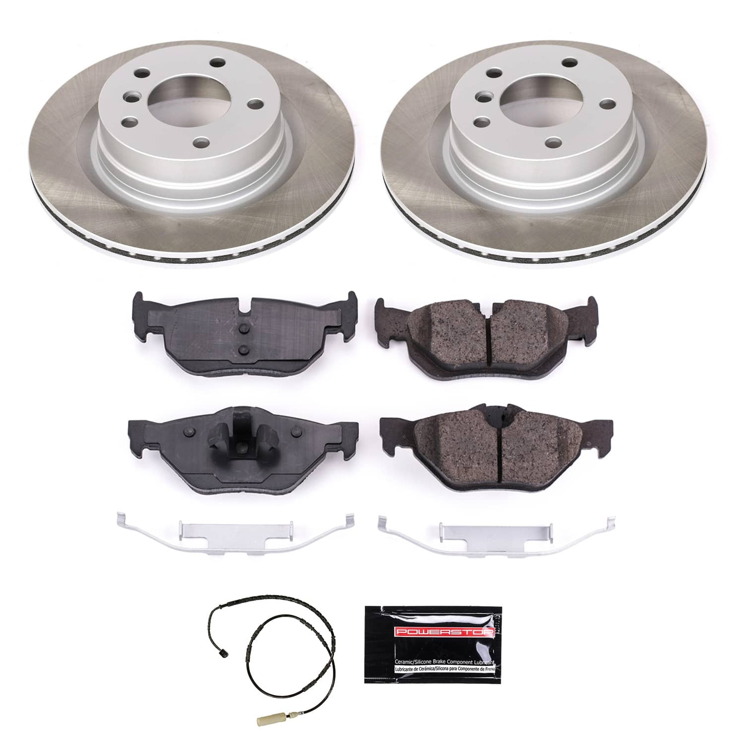 PowerStop Z17 Evolution Ceramic Rear Brake Kit - 6-Pc, Ceramic, Semi Coated Rotors - 2