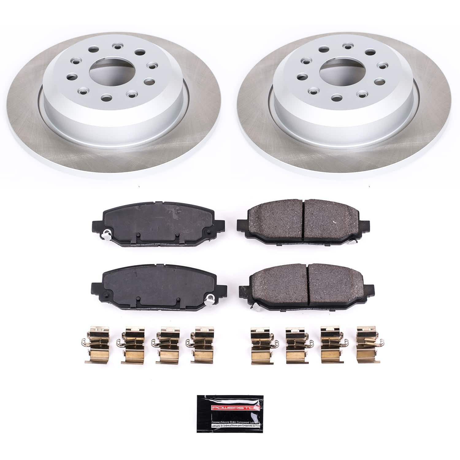 PowerStop Z17 Evolution Ceramic Rear Brake Kit - 4-Pc, Ceramic, Semi Coated Rotors — image 2