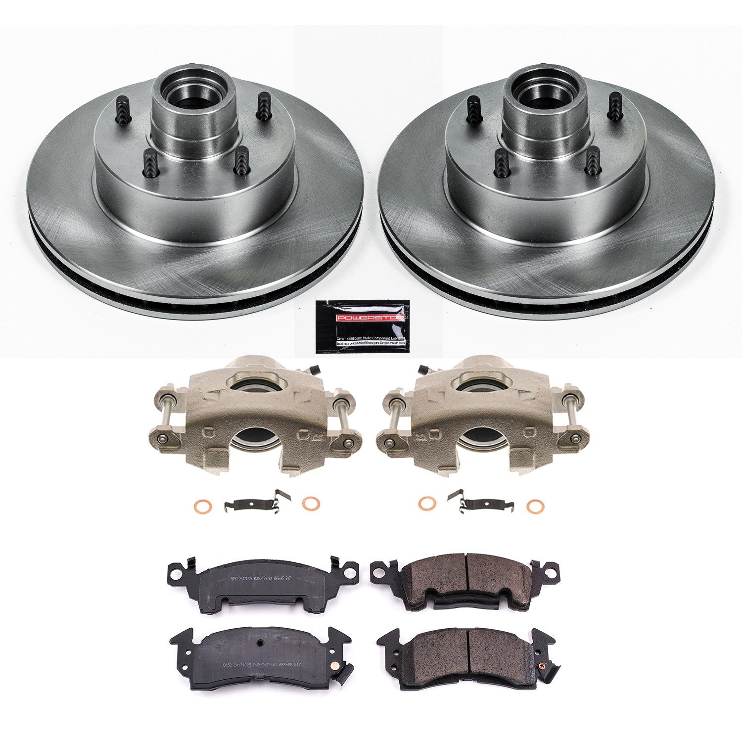 PowerStop Z17 Evolution Ceramic Front Brake Kit - 8-Pc, Ceramic — image 2