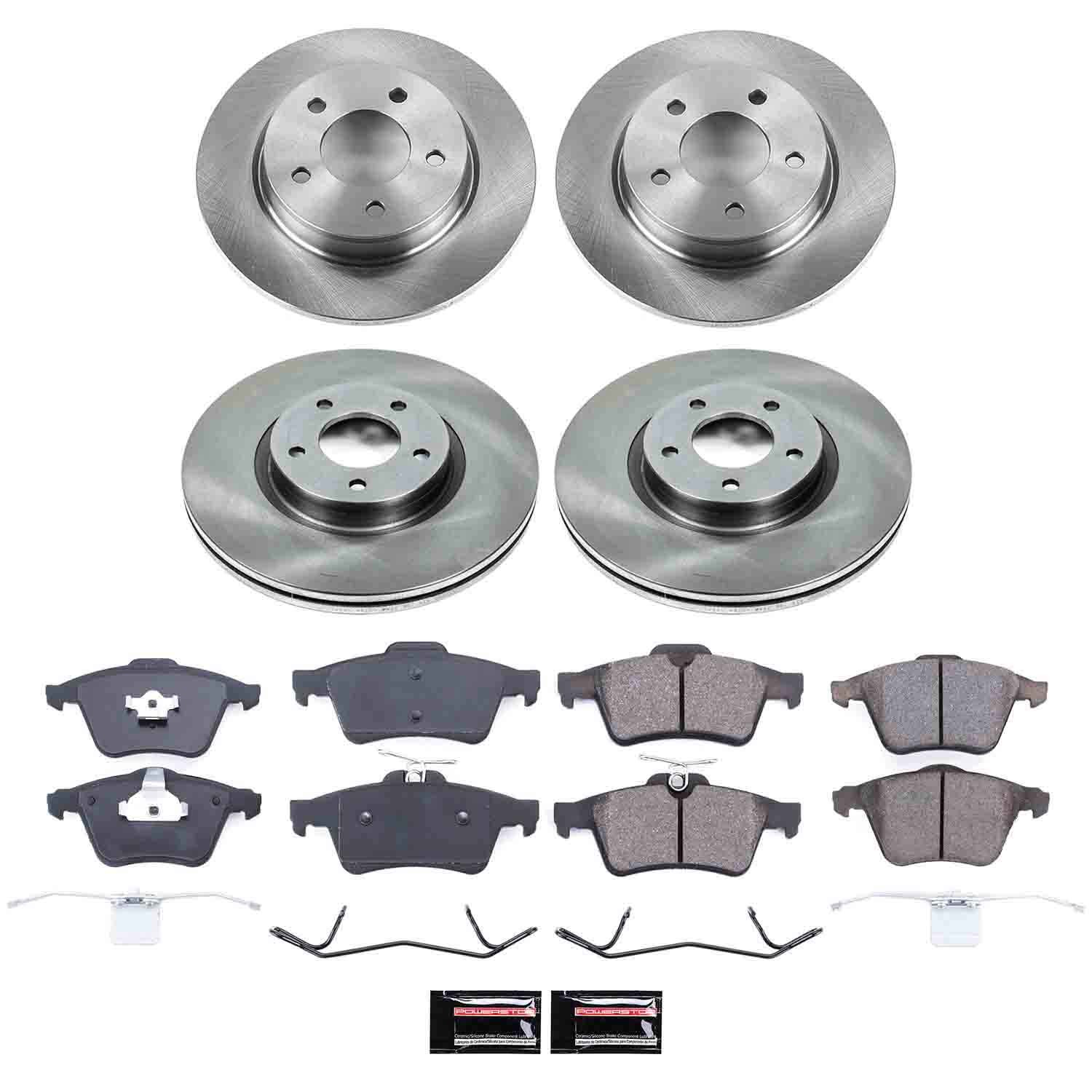 PowerStop Z17 Evolution Ceramic Front & Rear Brake Kit - 4-Pc, Ceramic - 2