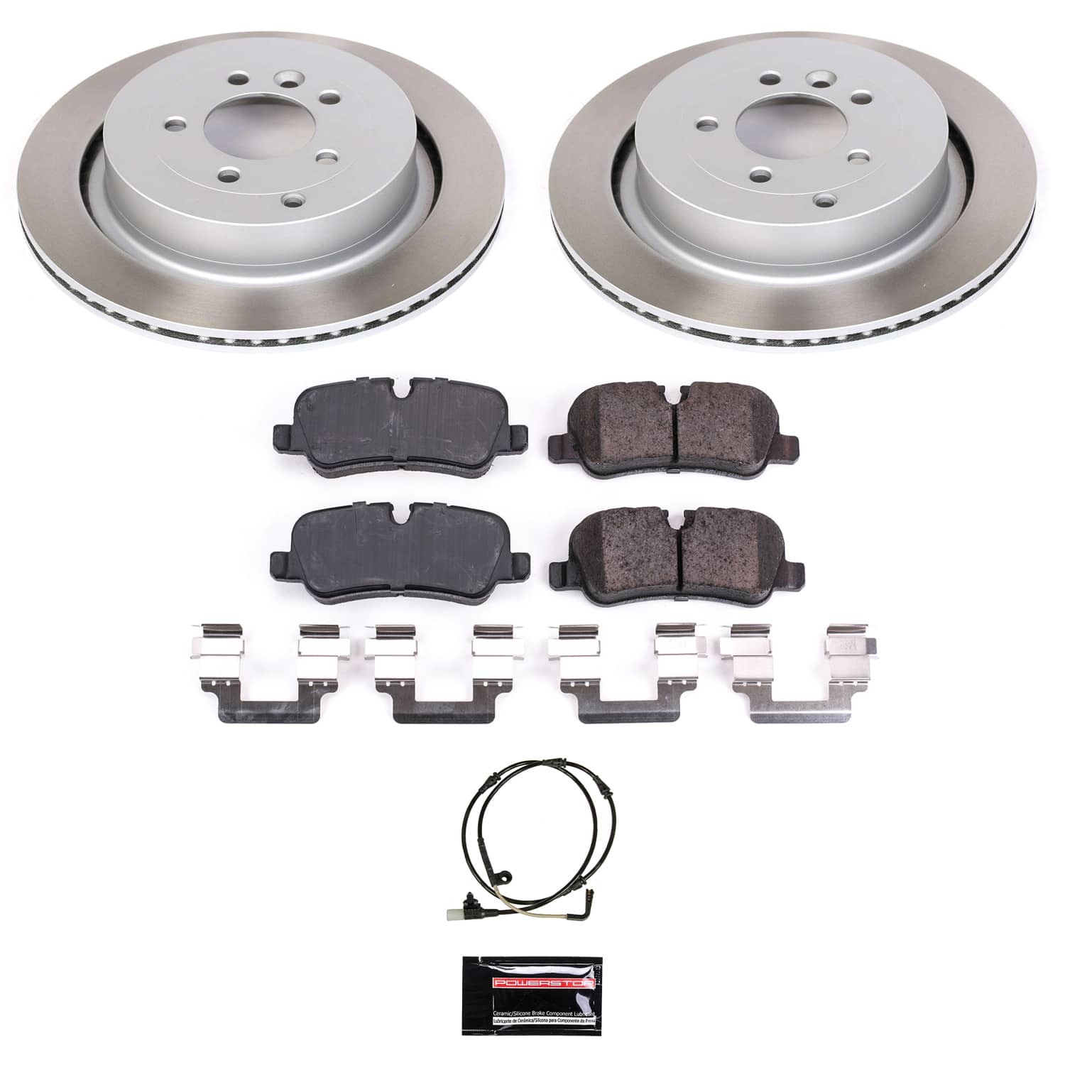 PowerStop Z17 Evolution Ceramic Rear Brake Kit - 6-Pc, Ceramic, Semi Coated Rotors - 2