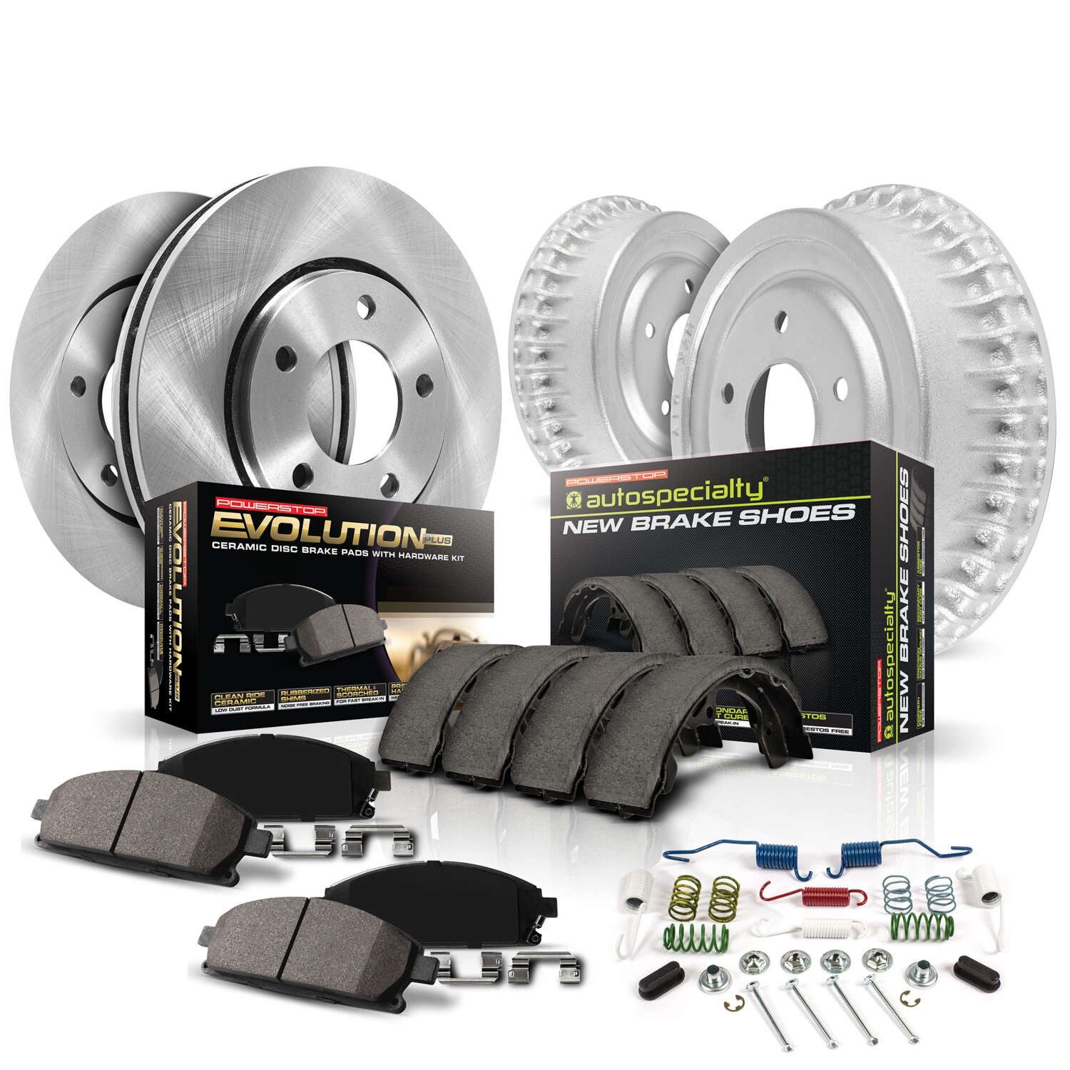 POWERSTOP Disc Brake Pad and Rotor / Drum Brake Shoe and Drum Kit KOE15497DK — image 2