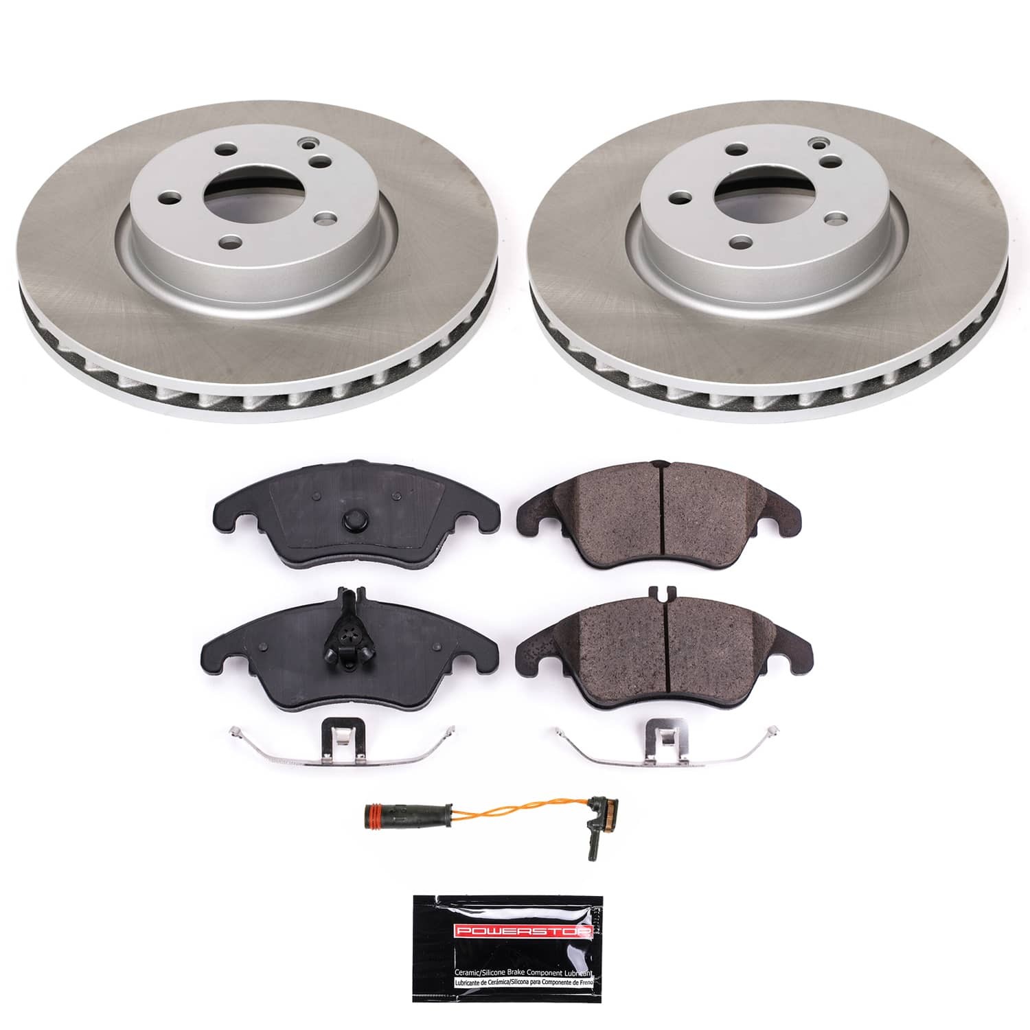 PowerStop Z17 Evolution Ceramic Front Brake Kit - 6-Pc, Ceramic, Semi Coated Rotors - 2