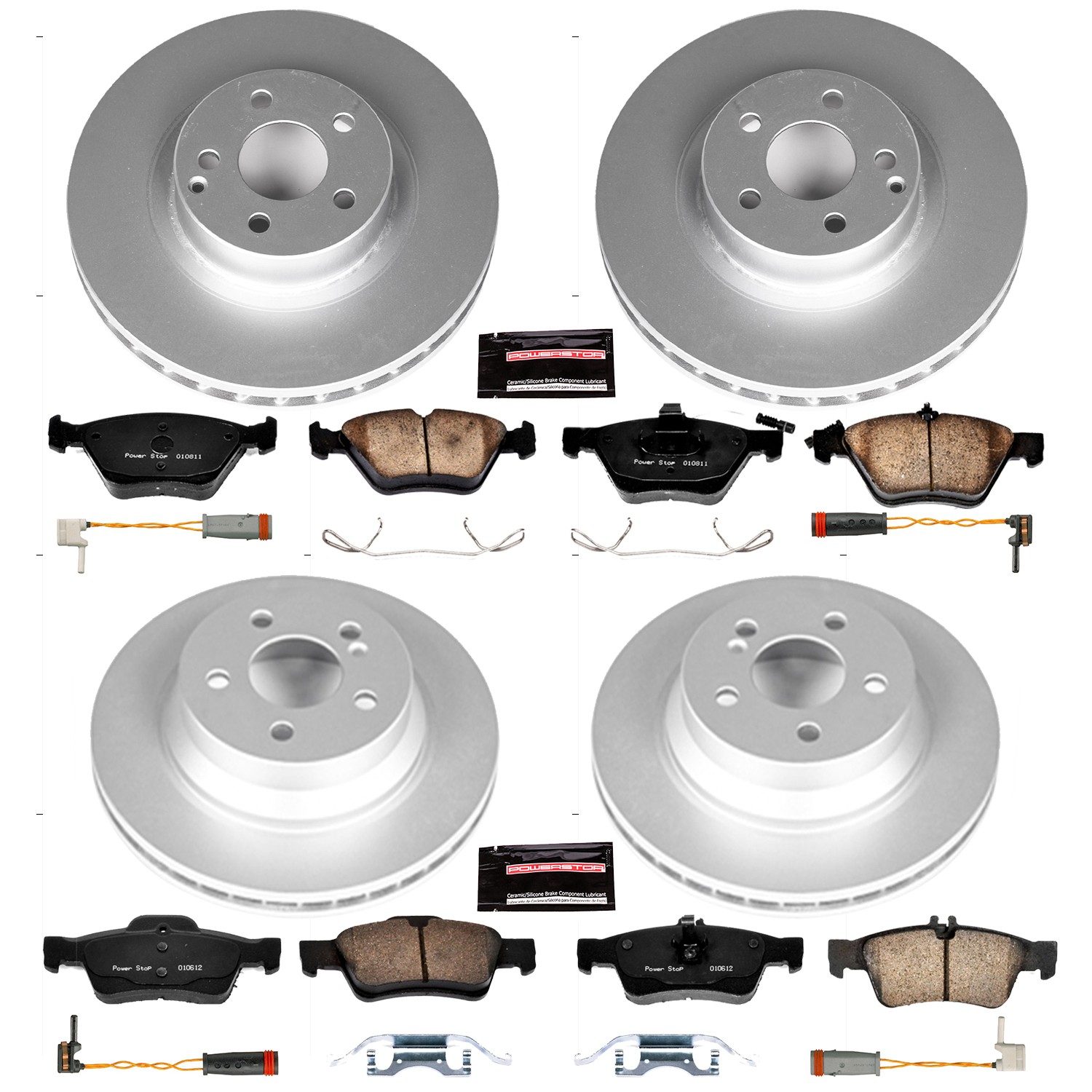 PowerStop Z23 Evolution Sport Front & Rear Brake Kit - 6-Pc, Carbon-Fiber Ceramic, Geomet Fully Coated Rotors — image 2